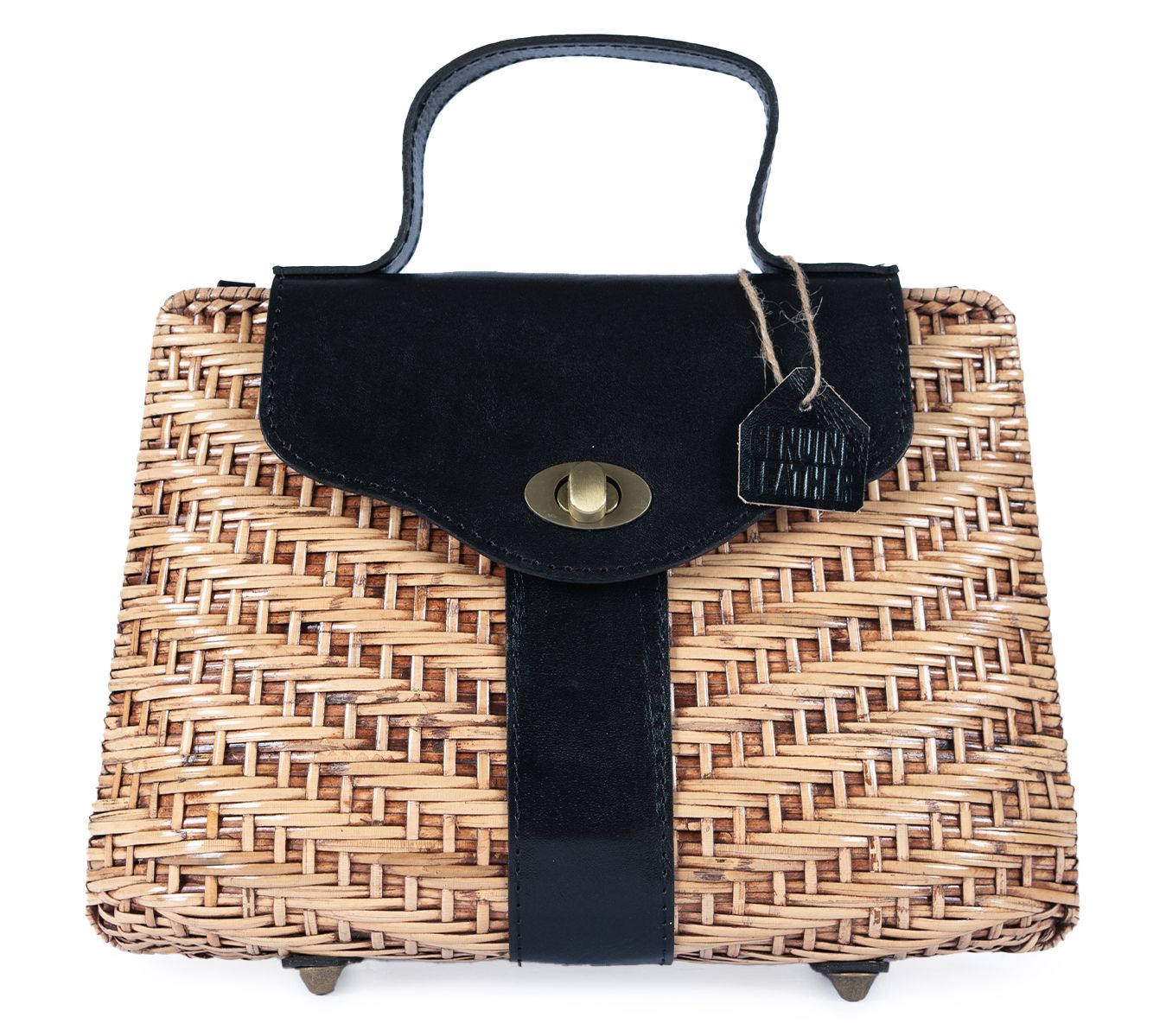 Jelavu Nori Medium Rattan Top Handle CrossbodyBag