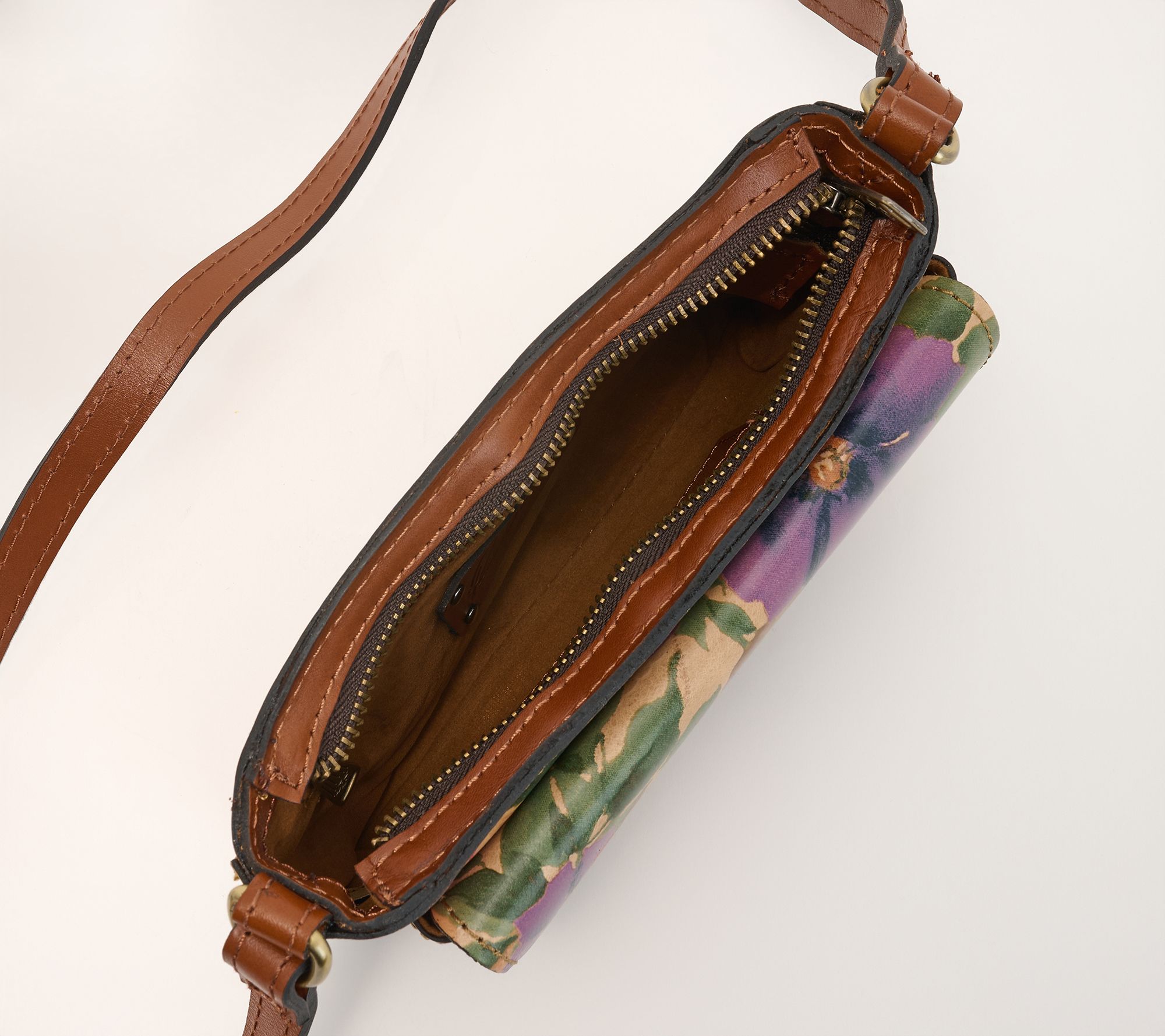 Patricia Nash Leather Dovera Phone Crossbody - QVC.com