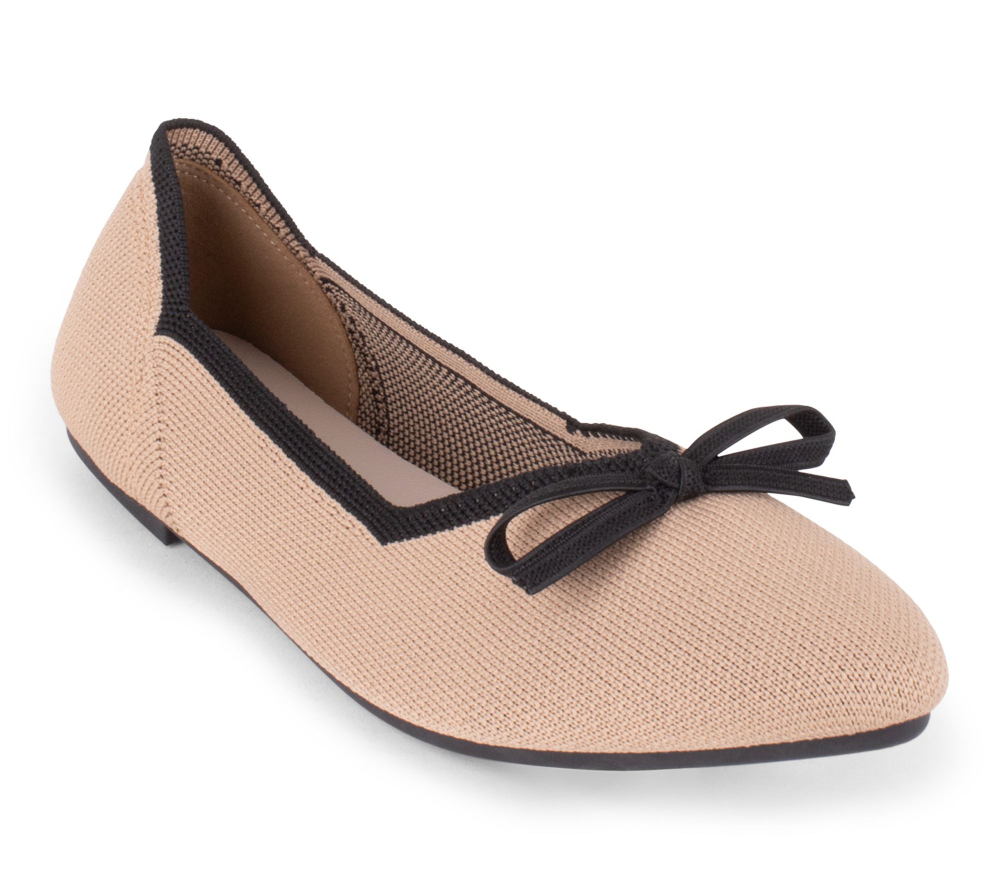 Tahari Knit Contrast Trim Flat - Tortuga
