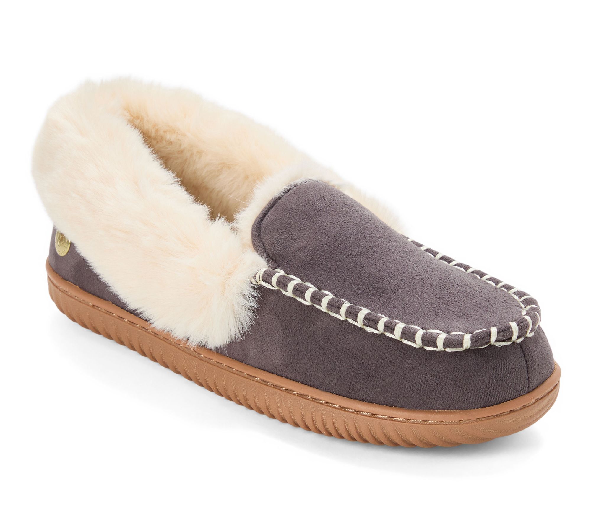 Dearfoams Women's Memory Foam Moccasin Slipper- Ryland