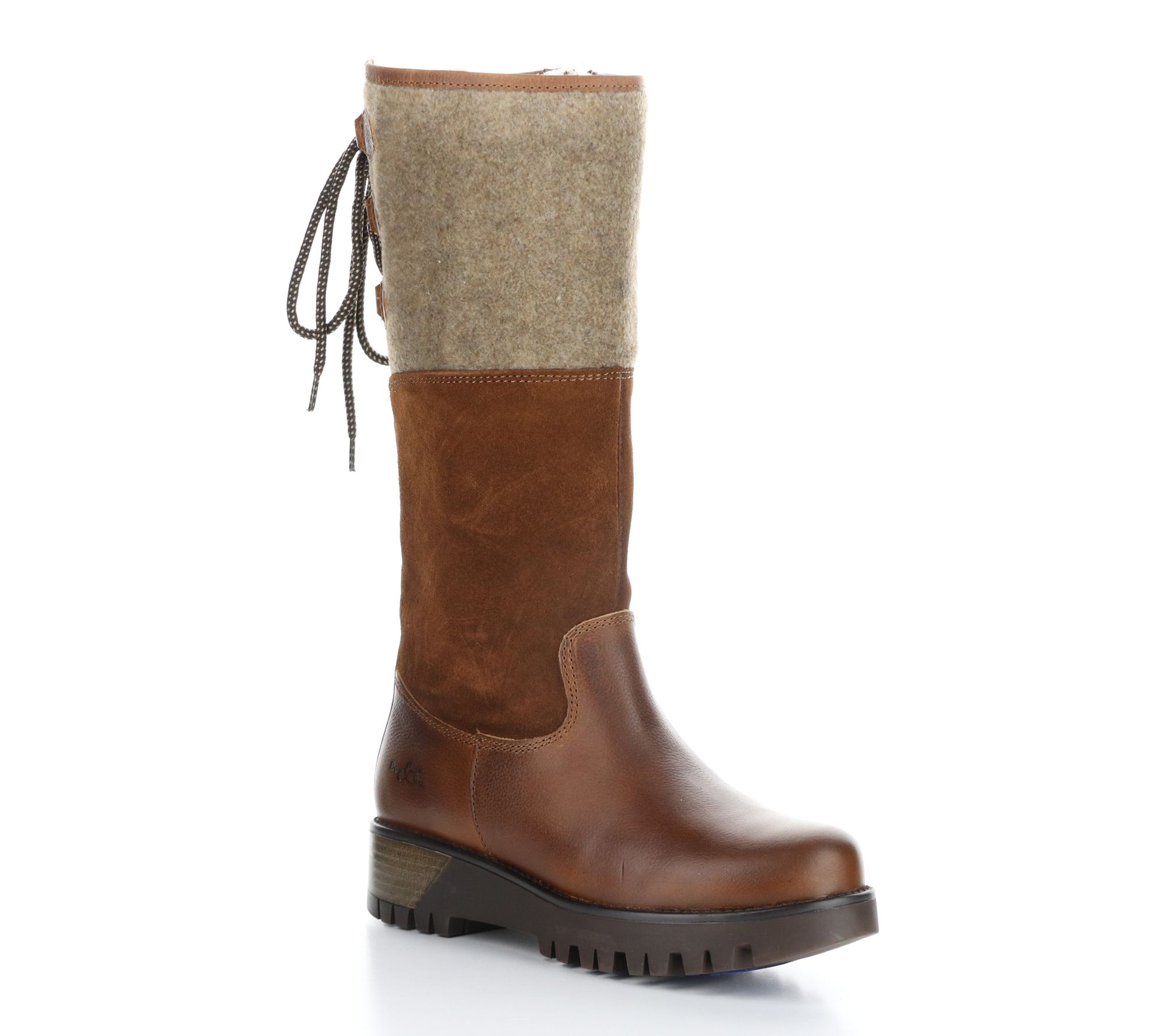 Bos. & Co. Gobi/Suede/Tweed Side Zip Boot - Goose Prima