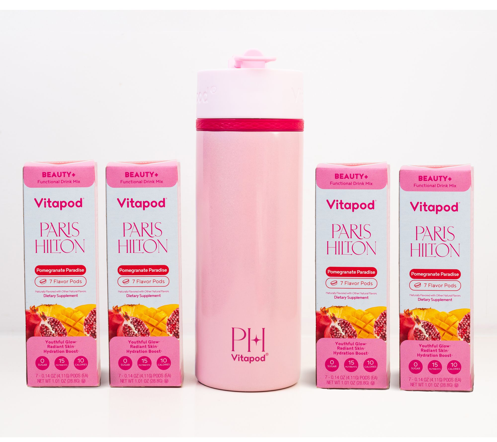  Vitapod x Paris Hilton 28-PC Vitamin & Collagen Drink & Water Bottle