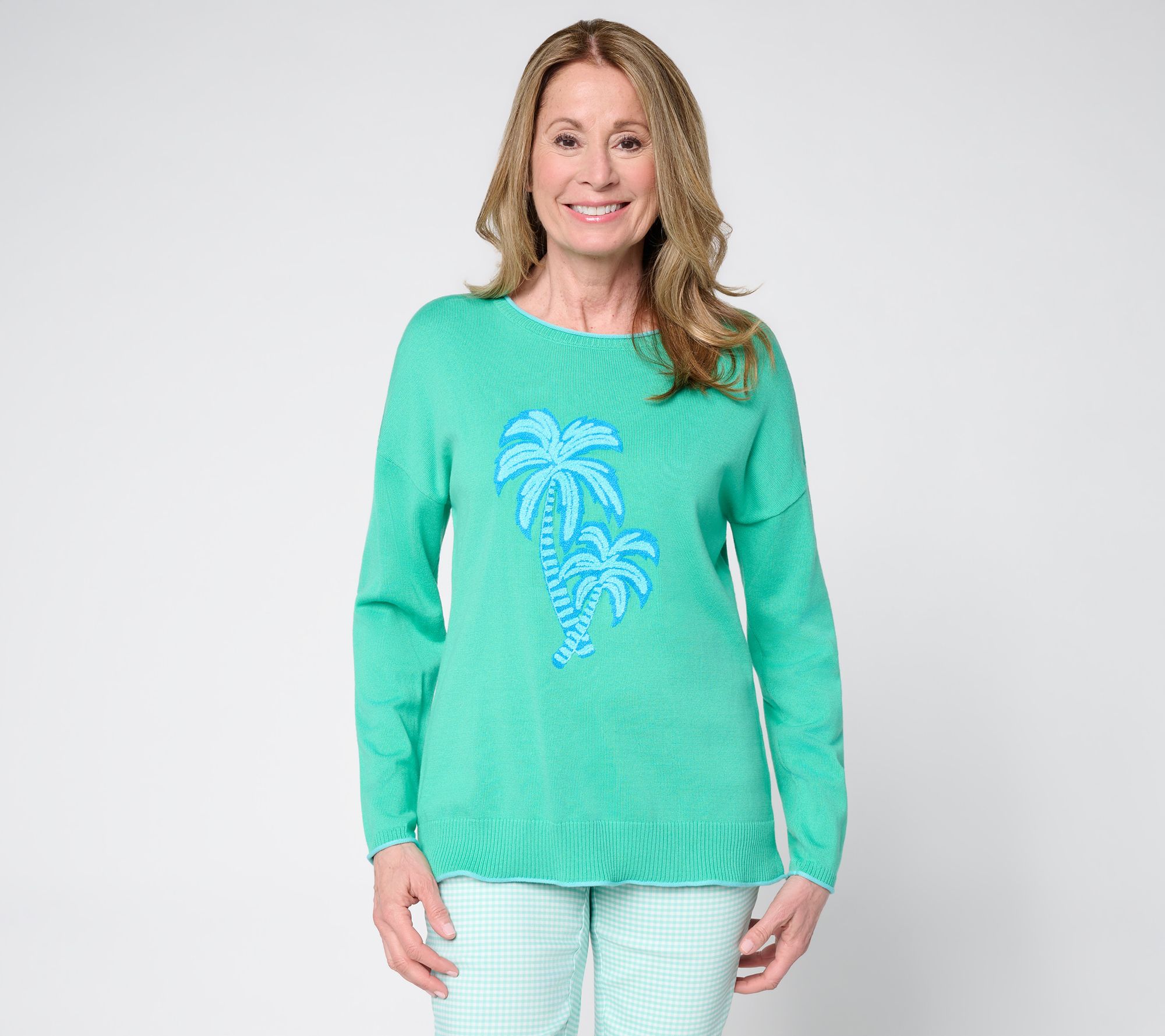 Belle Beach by Kim Gravel Oh Palm Down! Tonal Summer Sweater