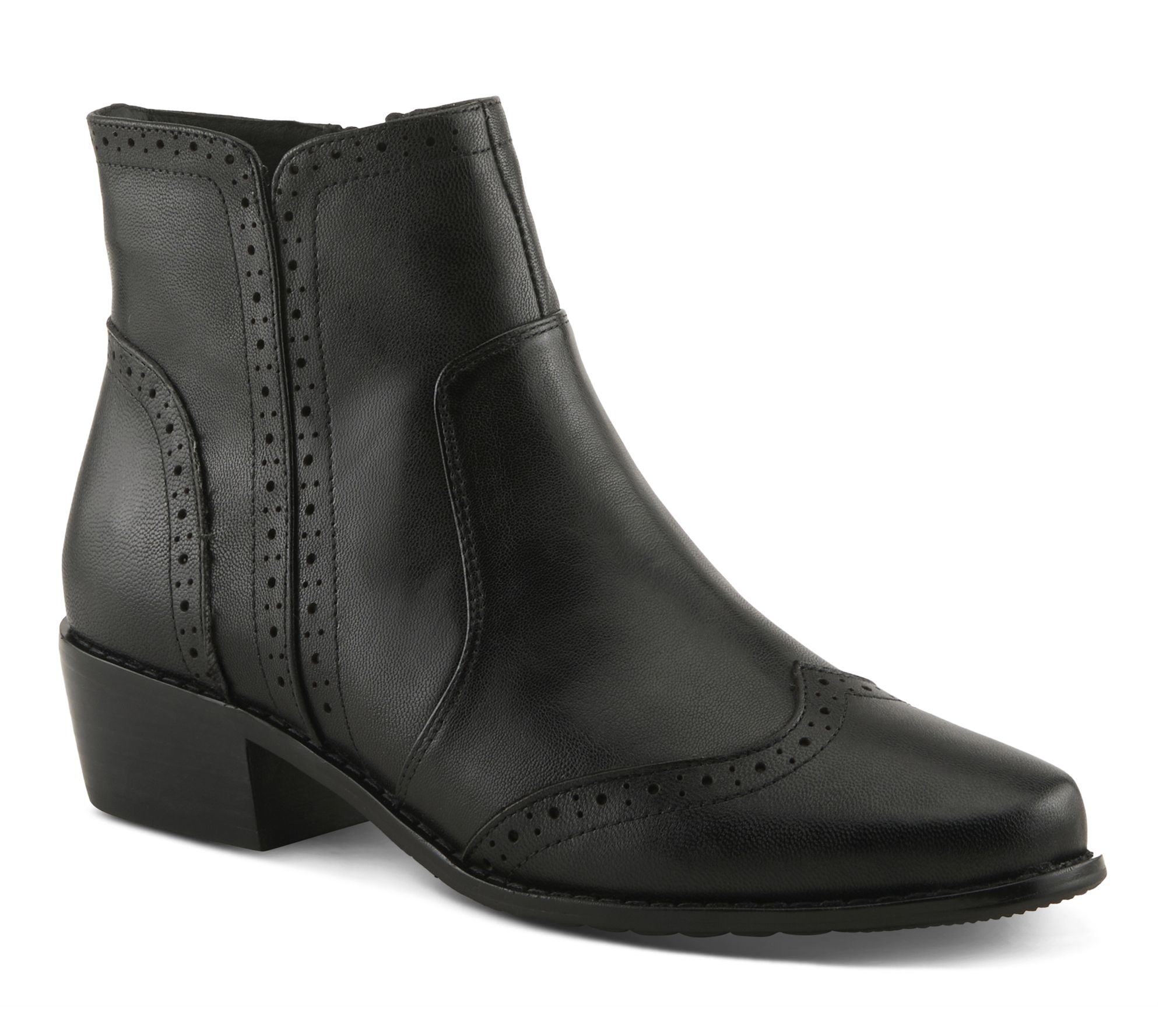 Spring Step Leather Booties - Salmar