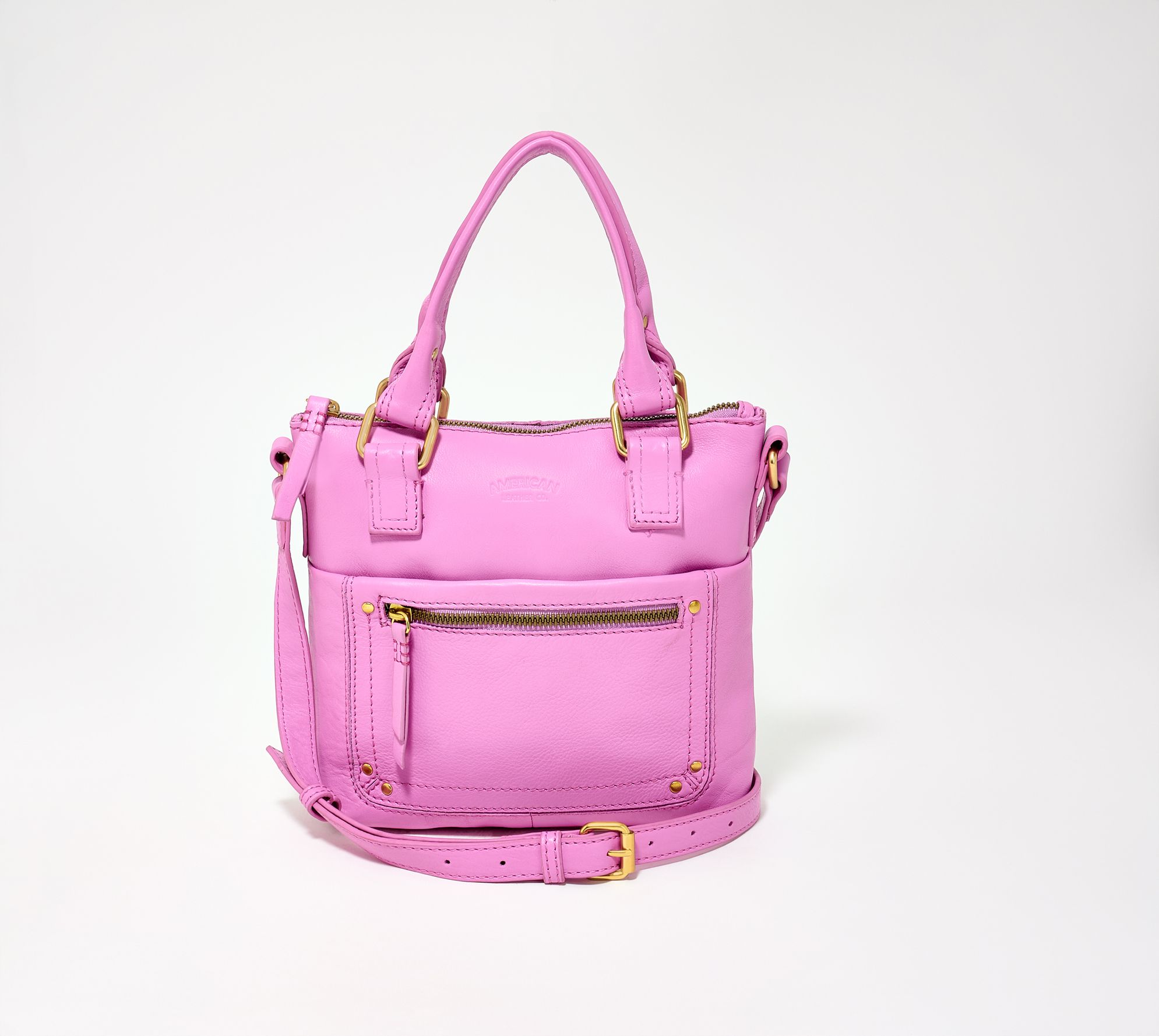 American Leather Co. Jamestown Mini Tote Crossbody - QVC.com