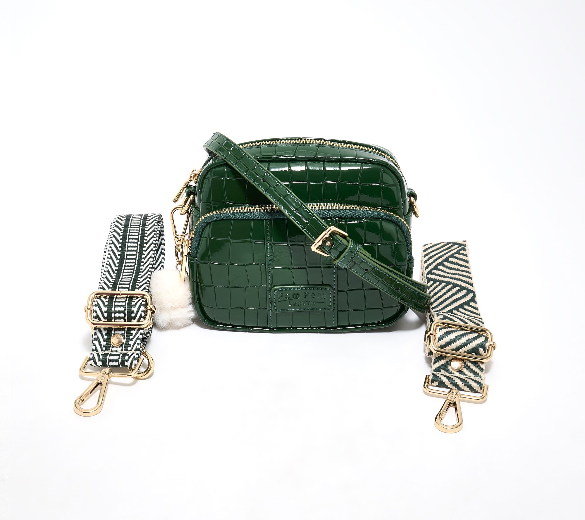 "As Is" Pom Pom London Original Mini Crossbody w/ 2 Straps