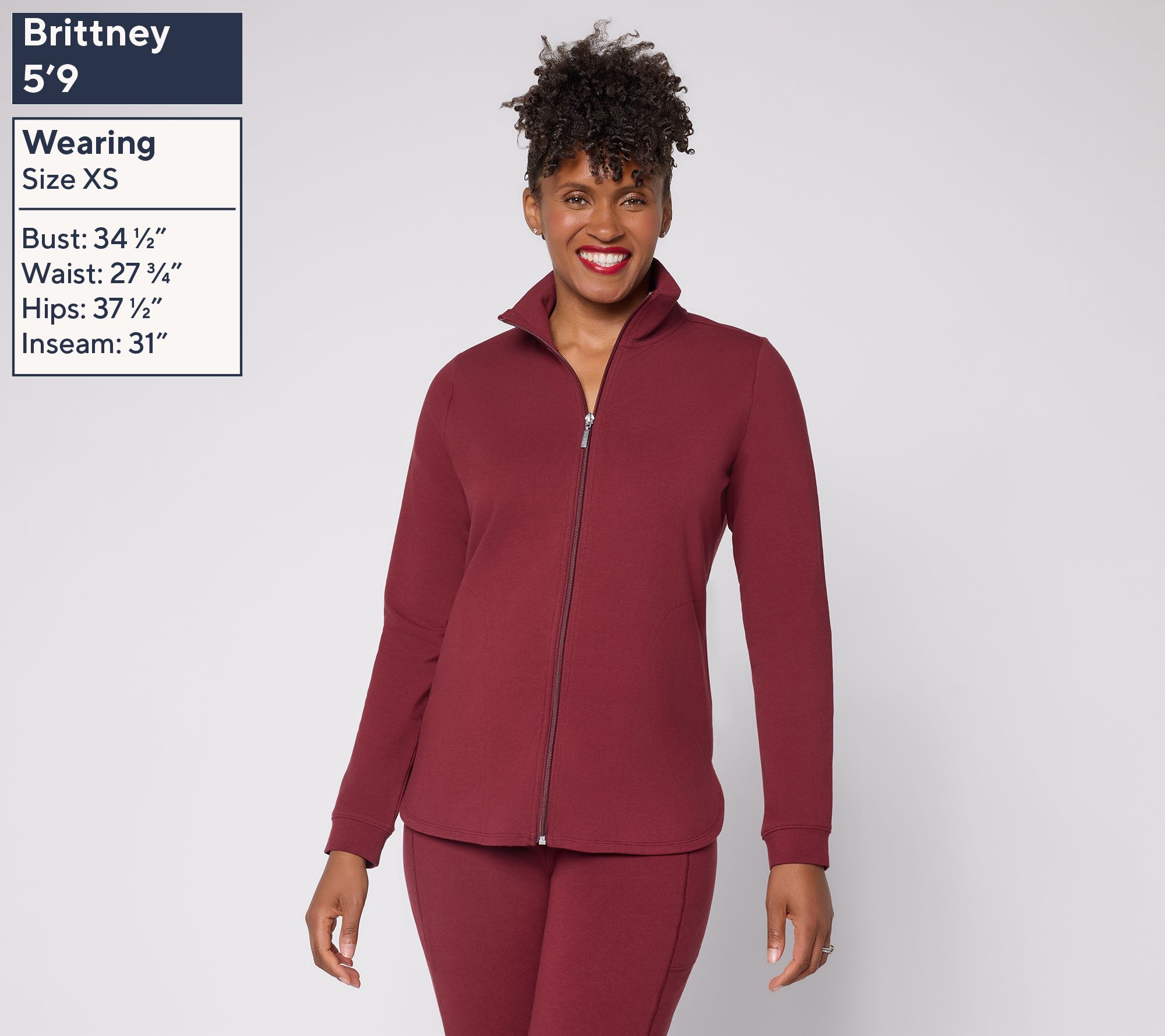 Denim & Co. Active Duo Stretch Zip-Front Jacket - QVC.com
