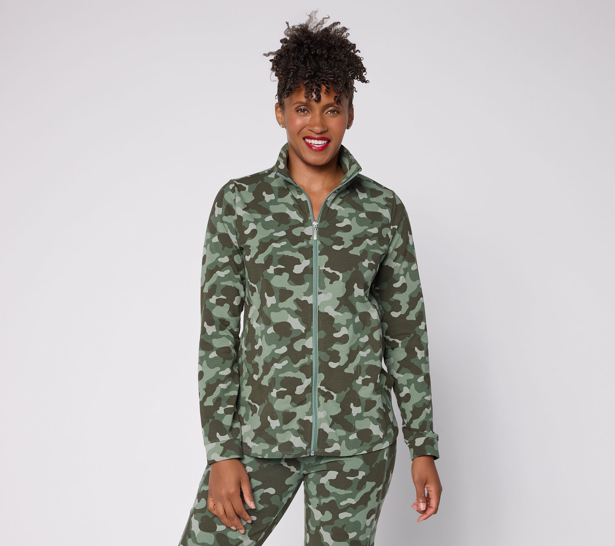Denim & Co. Active Duo Stretch Zip-Front Jacket