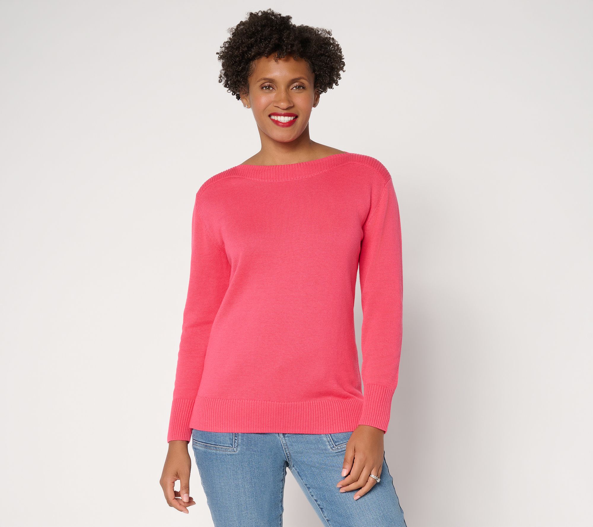"As Is" Belle by Kim Gravel Kim's Favorite Boat Neck Sweater
