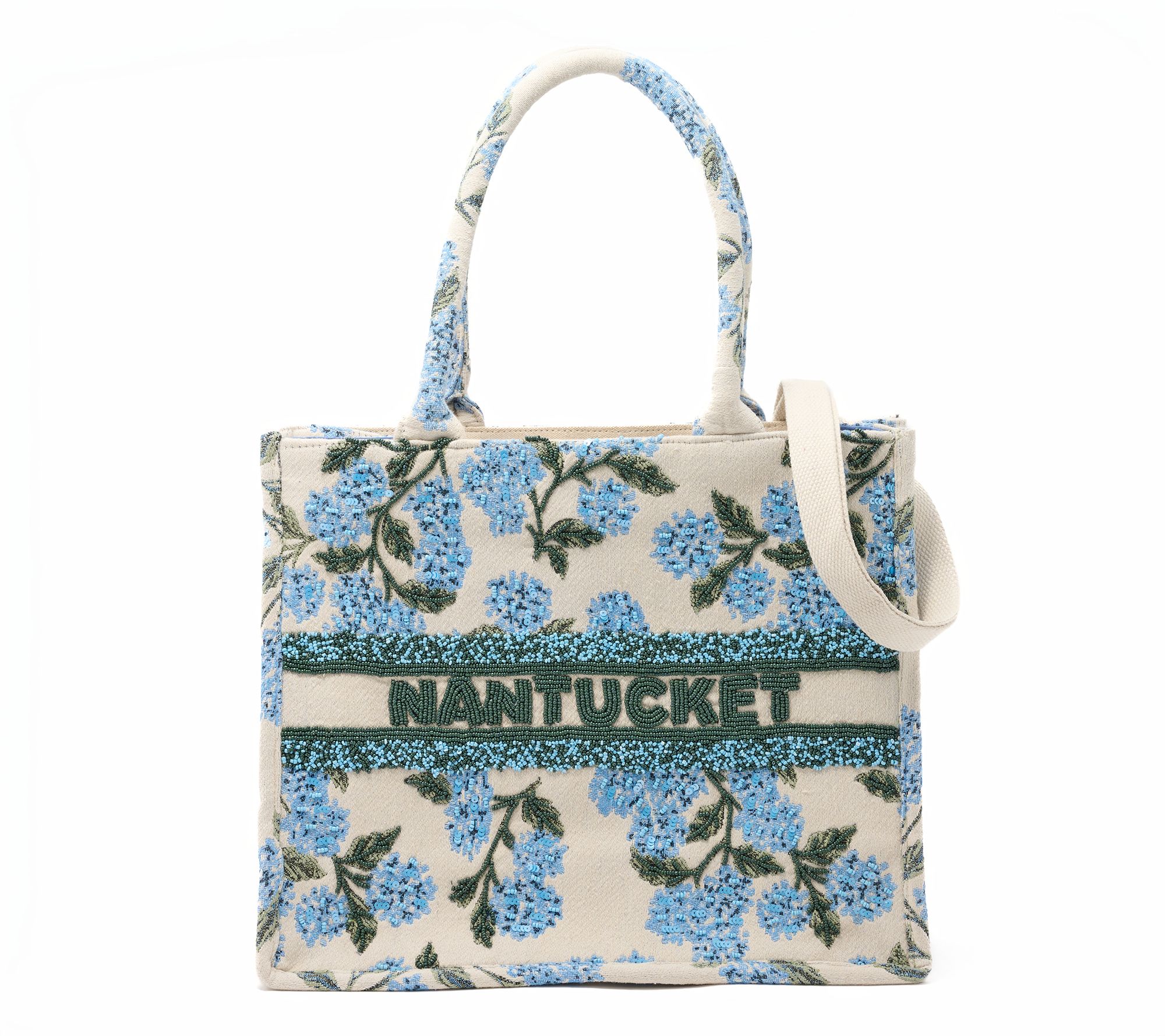 America & Beyond Beaded Brocade Destination Book Tote