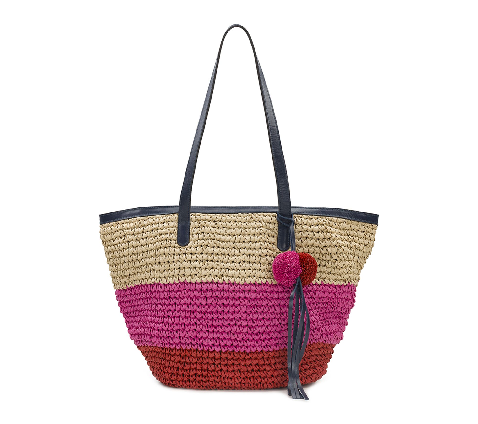 Patricia Nash Marconia Tote with Pom Pom - Specialty Woven