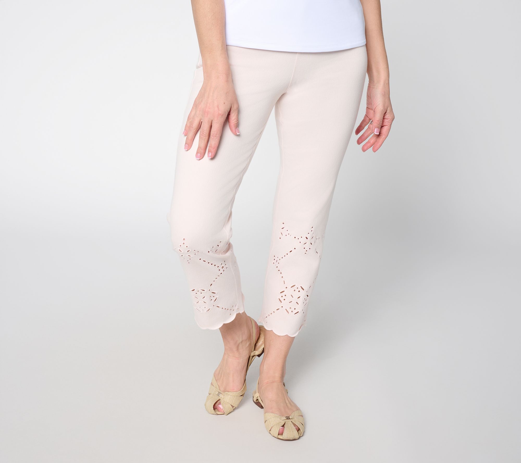 Lysse New York Billie Eyelet Knit Denim Pant