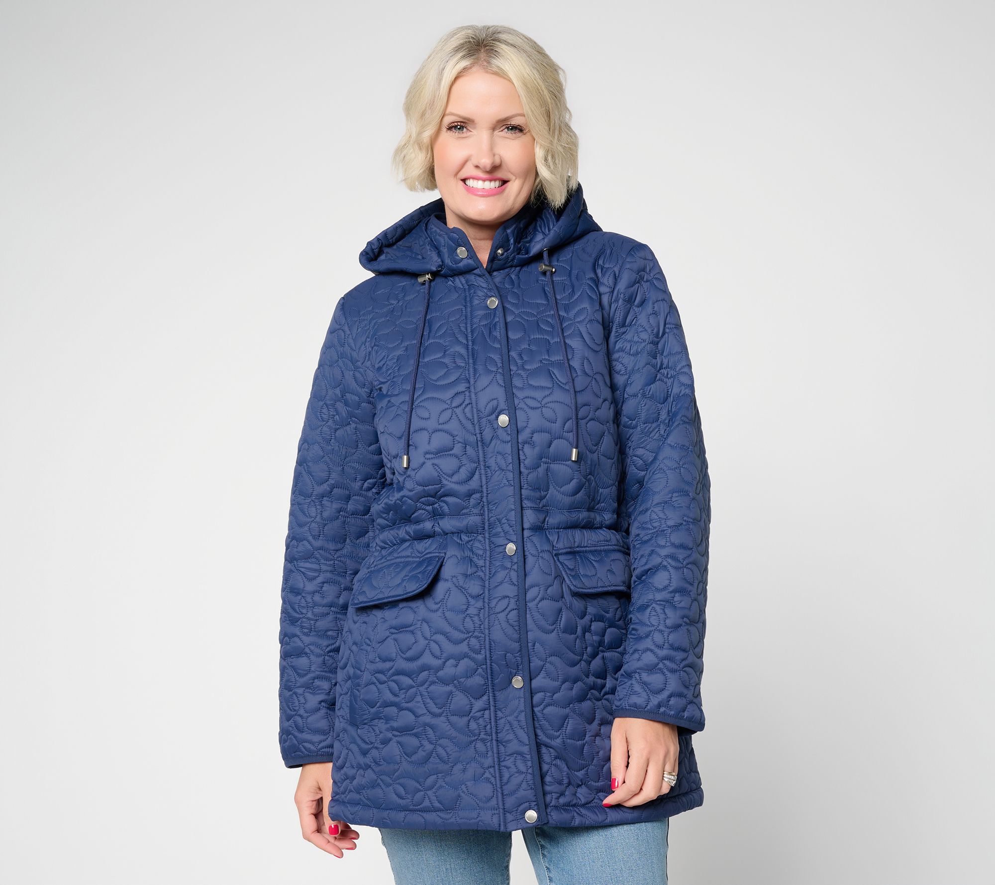 Susan Graver Petite Water Repellent Jacket w/ Removable Hood