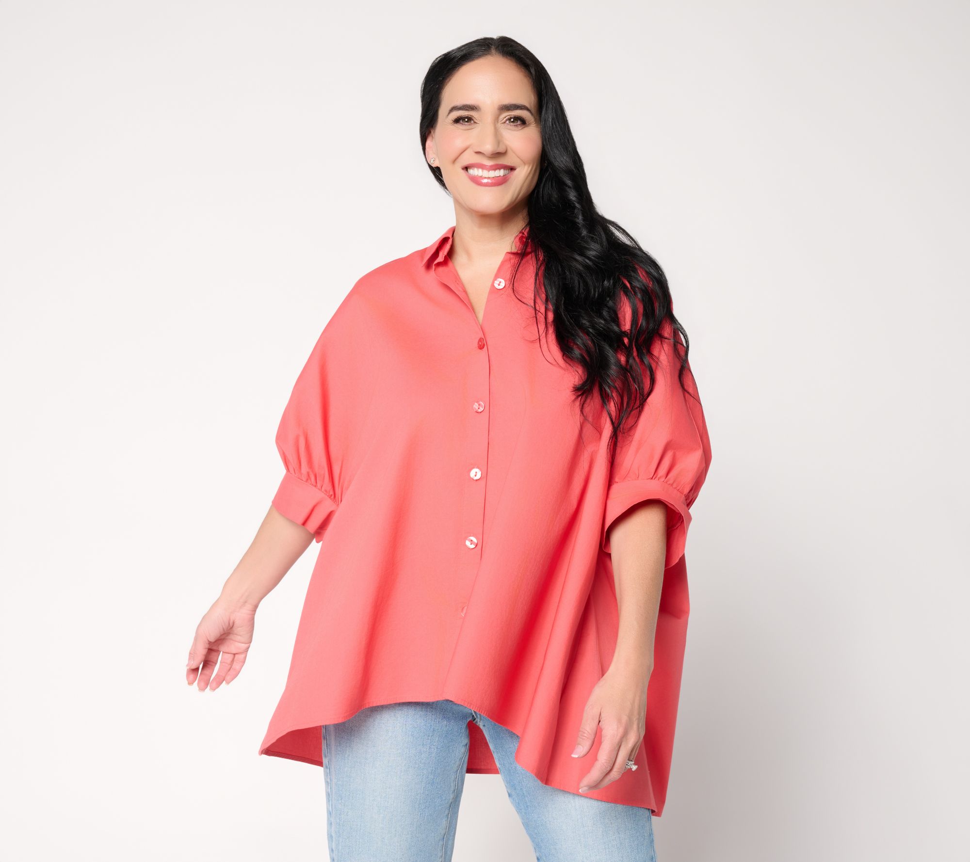 "As Is" Martha Stewart Signature Oversized Button Shirt