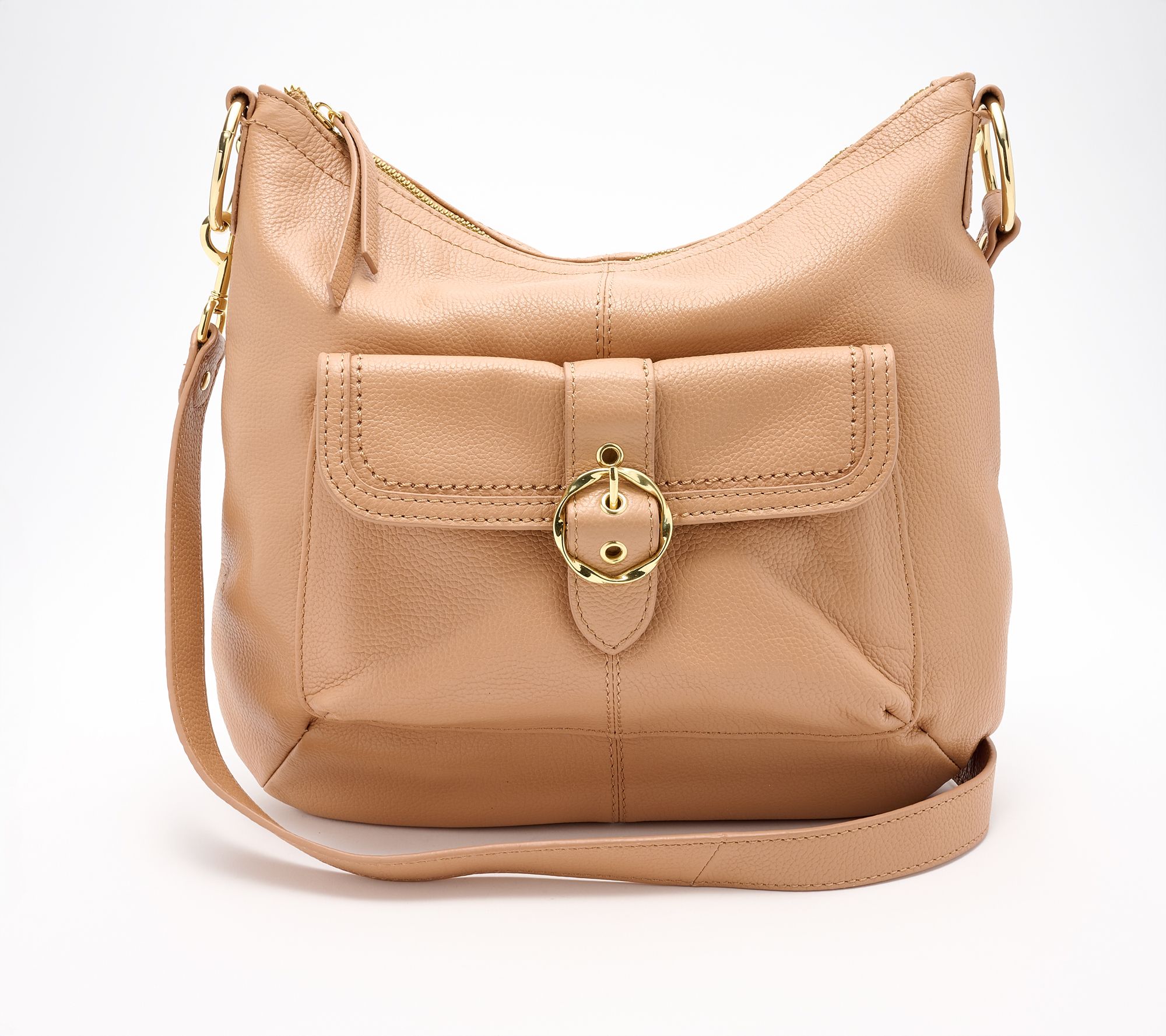 "As Is" Kim Gravel Leather Power Play Convertible Hobo