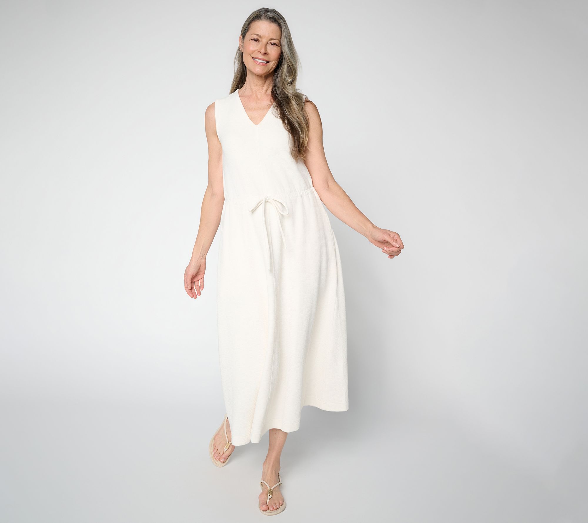 "As Is" Me by Jennie Garth Petite Textured Knit Midi Dress