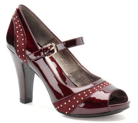 Sofft Raine Mary Jane Peep Toe Heels - QVC.com