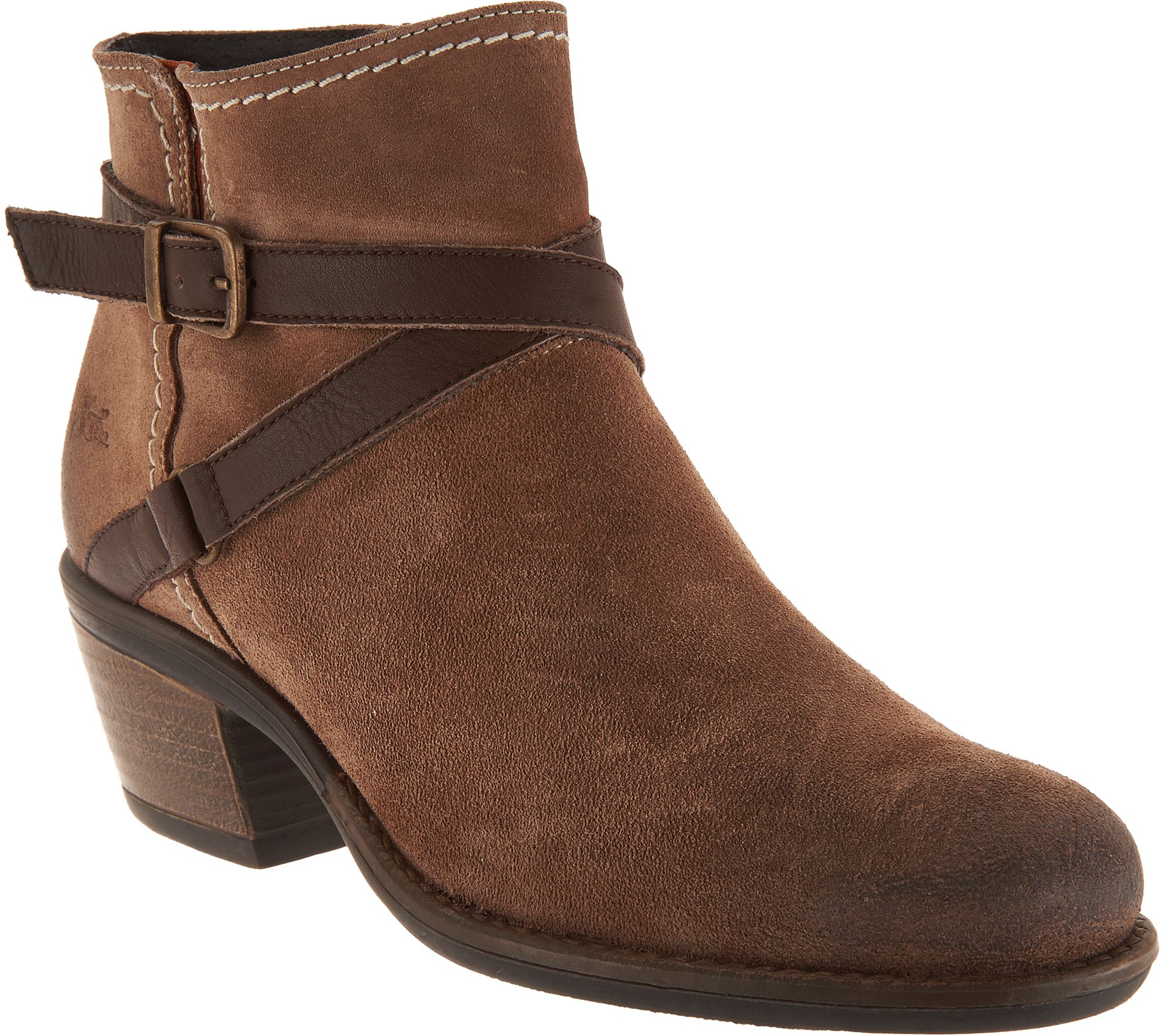 Bos. Co. Water Resistent Suede Ankle Boots Greenville QVC