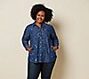 Joan Rivers Denim Shirt with Back Button Details, 3 of 6
