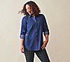 Joan Rivers Denim Shirt with Back Button Details, 5 of 6