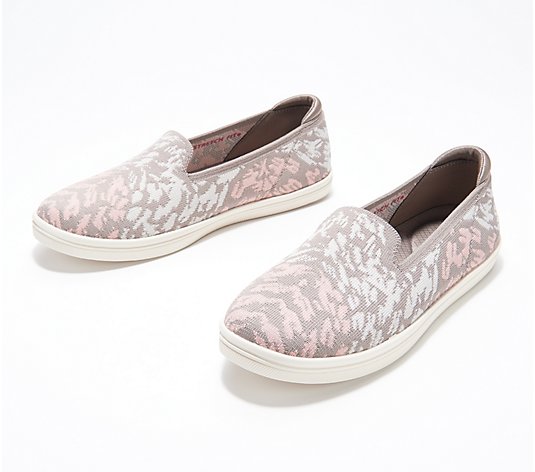 Skechers Cleo Cup Washable Knit Animal Print Loafers - Wild Bloom
