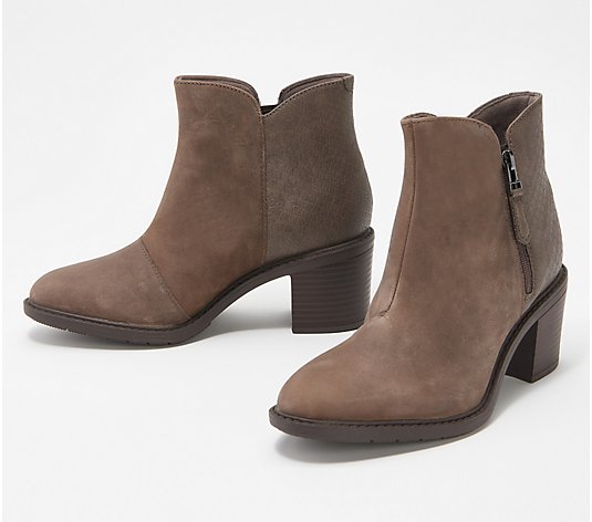 Clarks Collection Leather Healed Ankle Boots - Scene Zip
