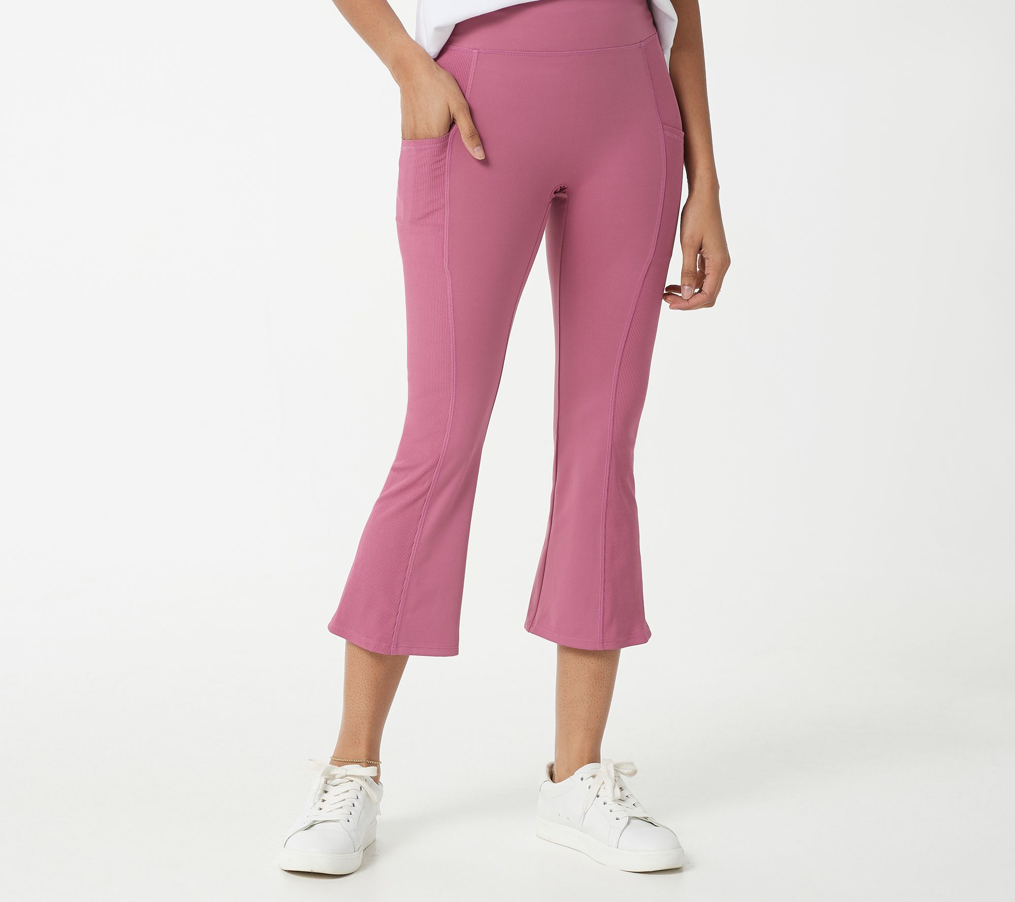 "As Is" zuda Regular Z-Move Cropped Pants with Pockets