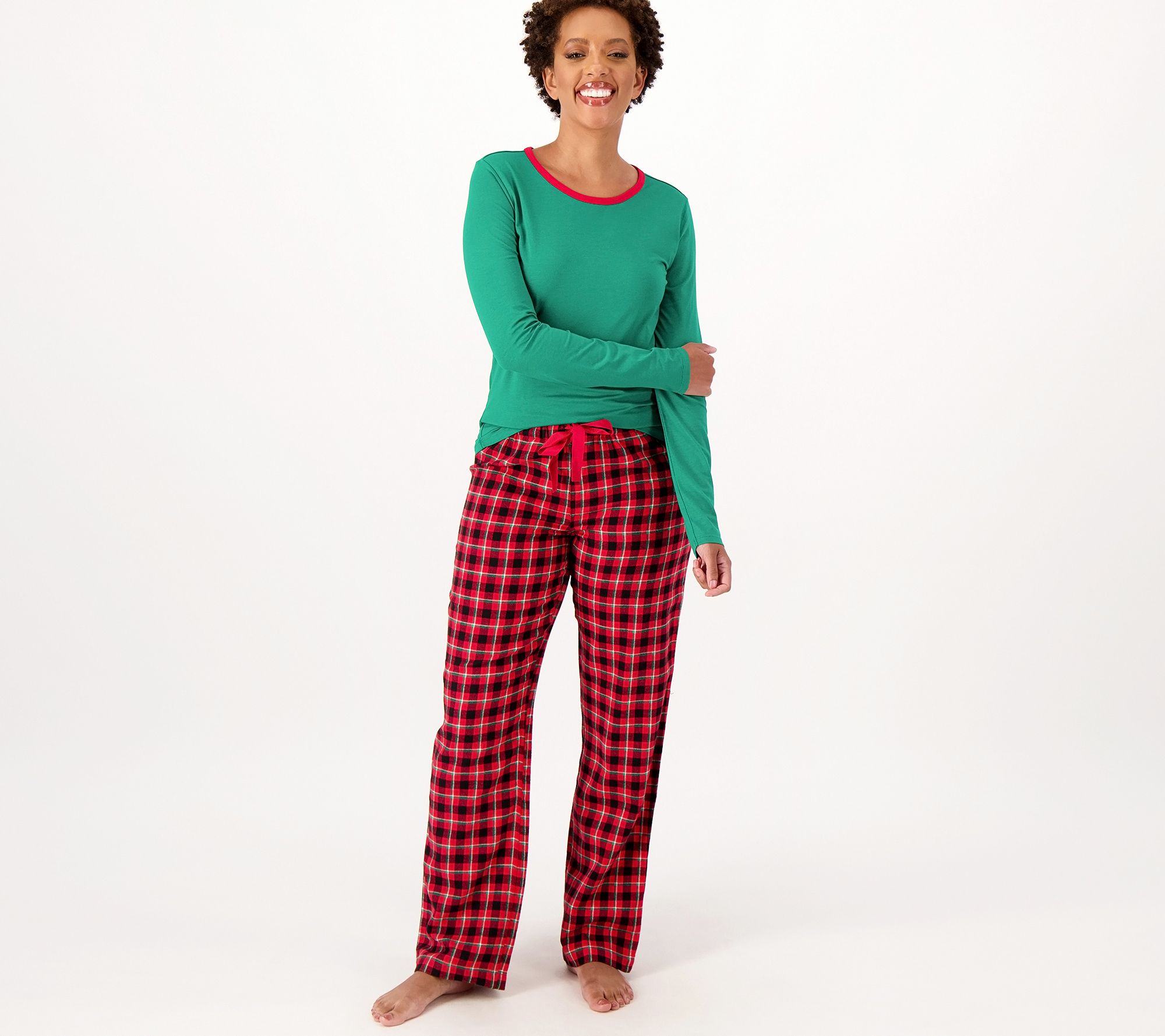 Cuddl Duds Regular Frosted Brushed Terry Pajama Set 