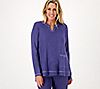 LOGO Lounge by Lori Goldstein Brushed Loop French Terry Top