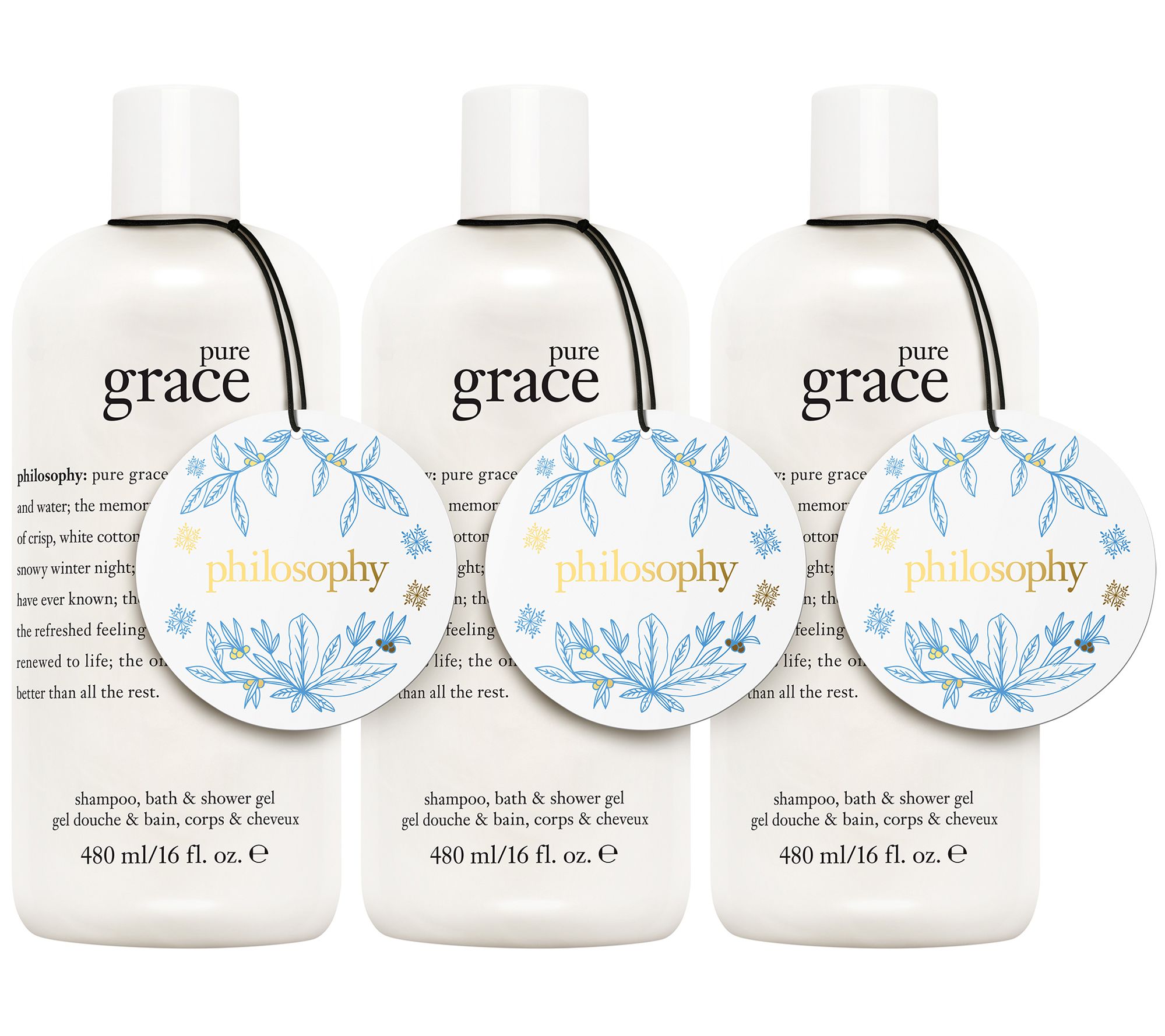 philosophy 16oz fragranced shower gel trio