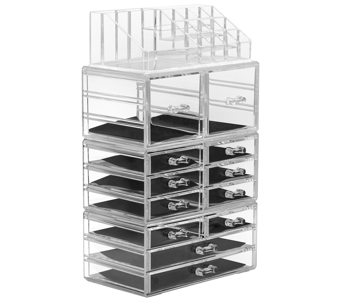 Sorbus Makeup and Jewelry 12-Drawer Display Case Organizer - QVC.com