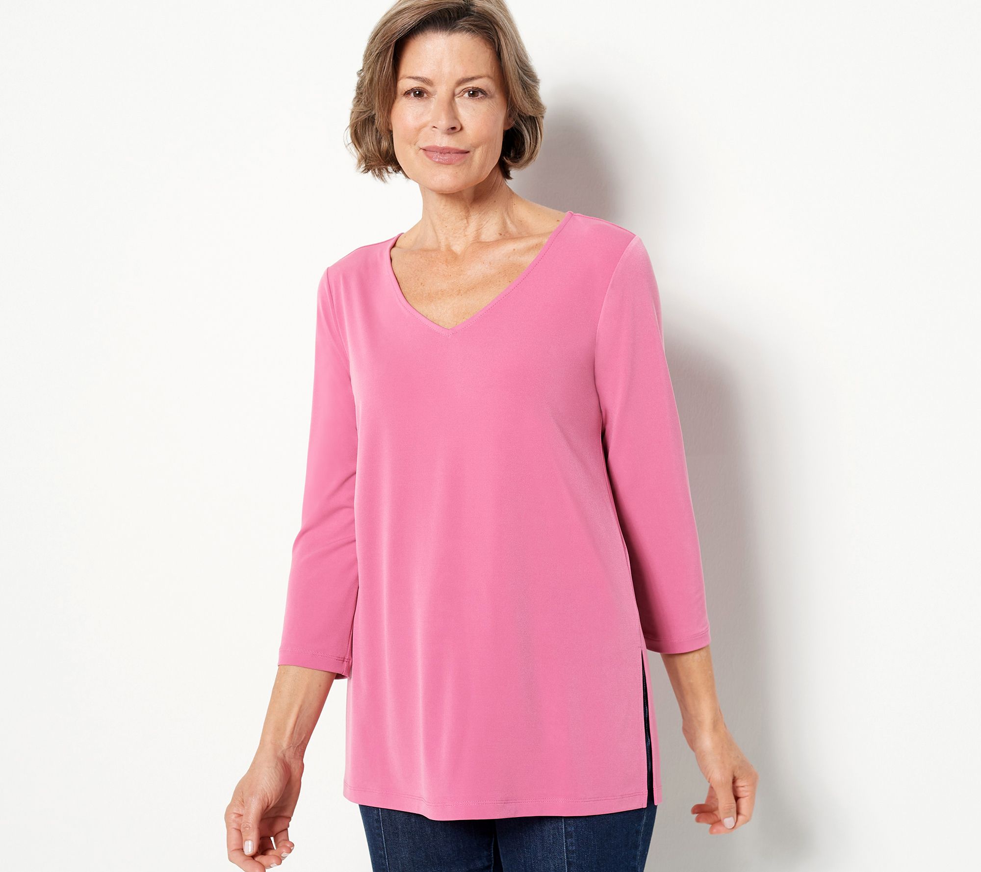 "As Is" Susan Graver Modern Essentials Regular Liquid Knit Tunic