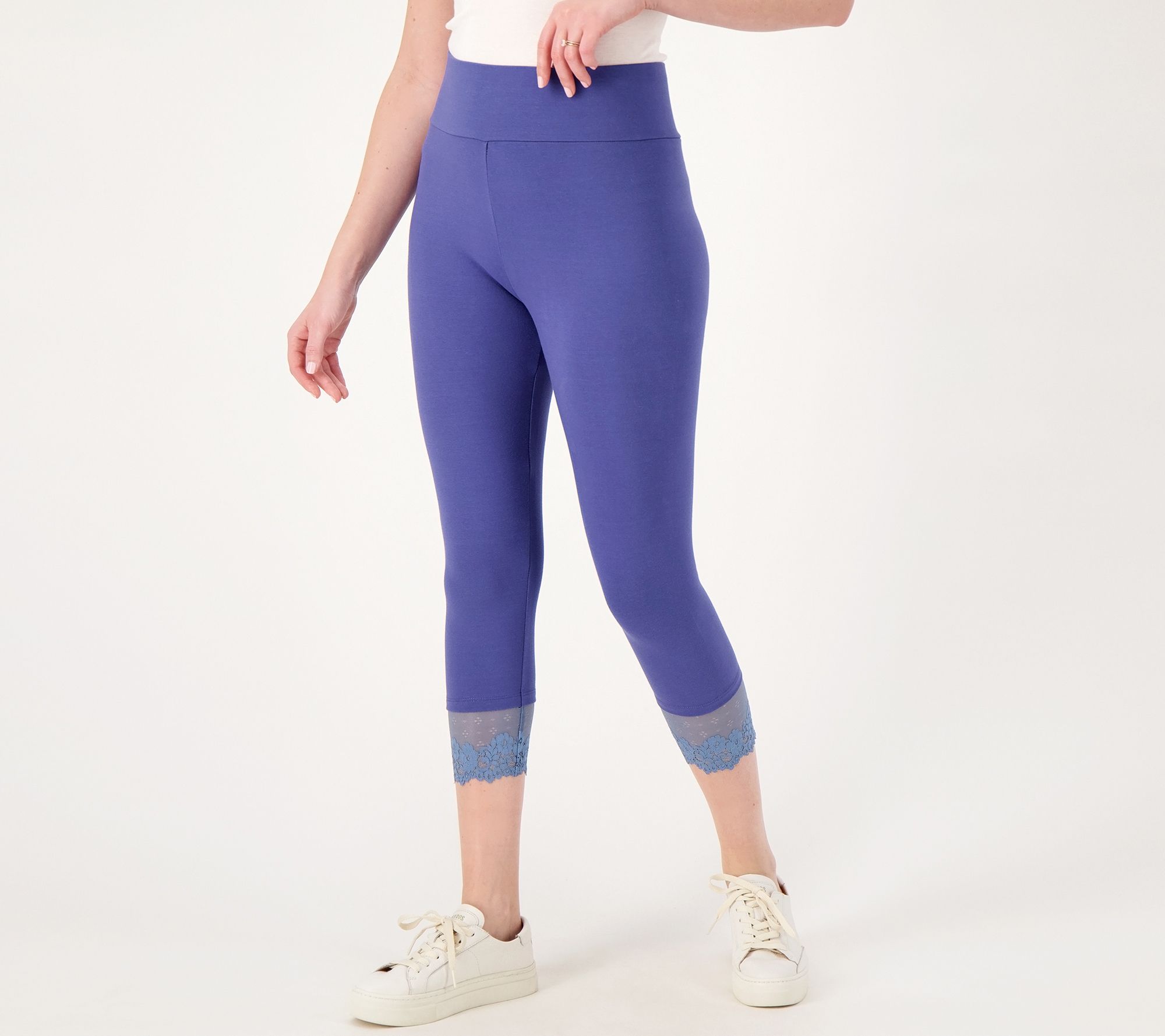 Buy Go Colors Women Solid Lilac Ankle Length Legging online
