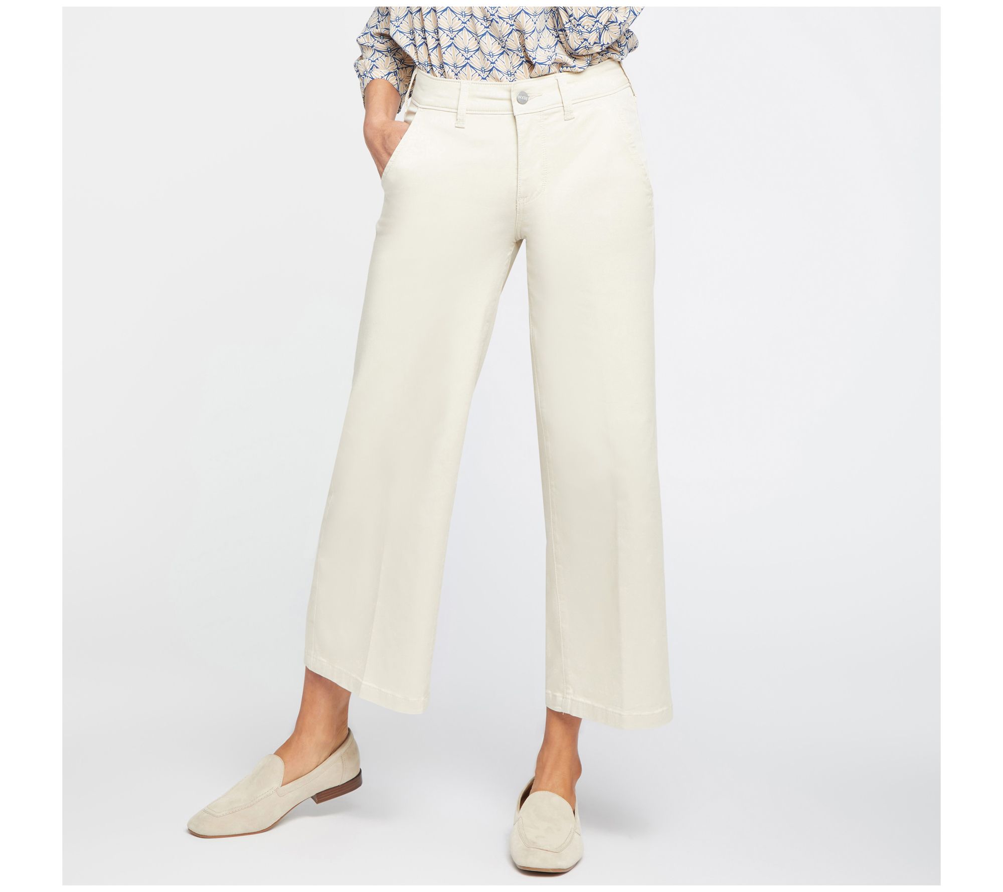 NYDJ Wide Leg Ankle Pant in Stretch Twill - QVC.com