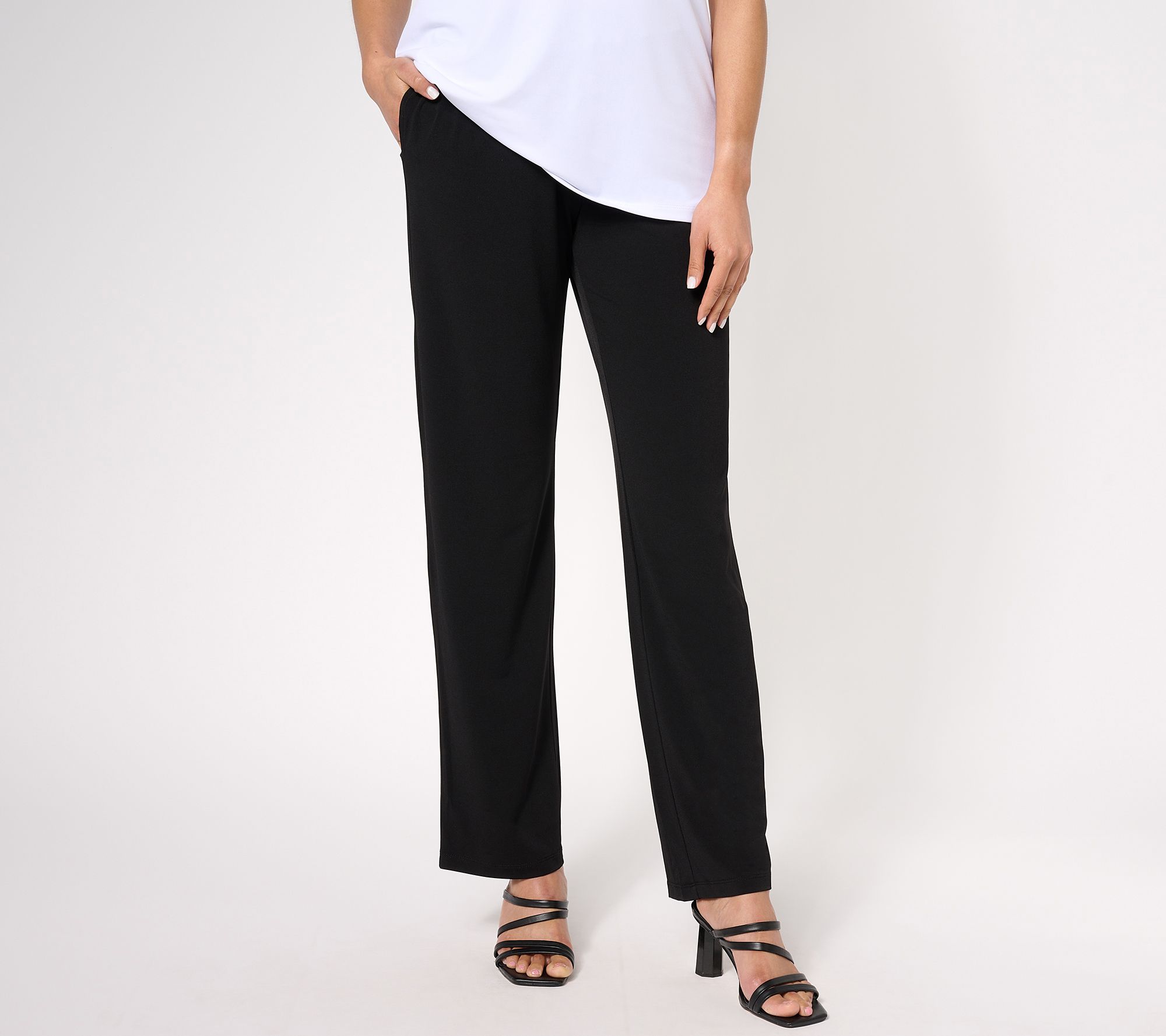 Susan Graver Modern Essentials Pet Liquid Knit Sofia Pants