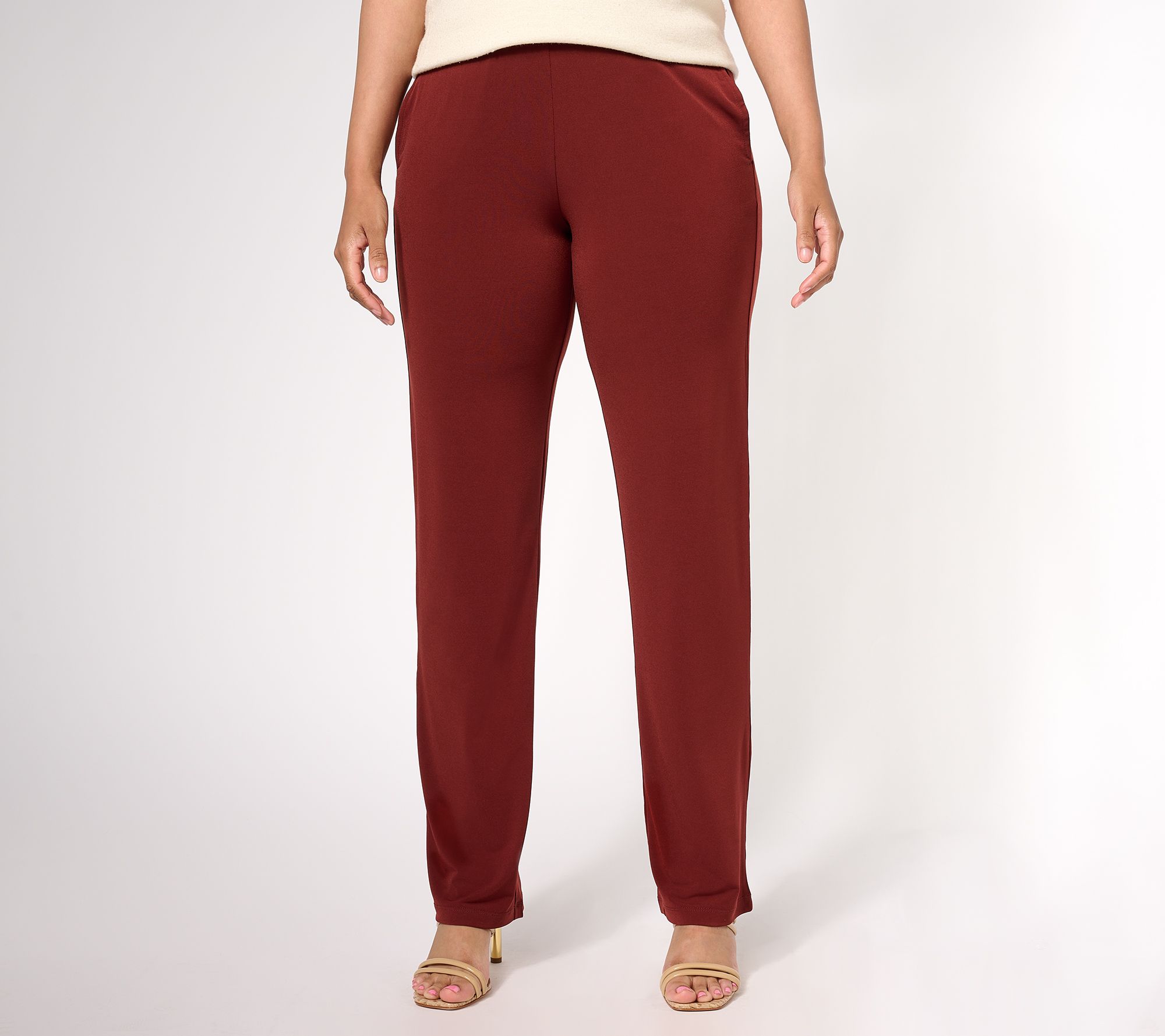Susan Graver Modern Essentials Pet Liquid Knit Sofia Pants