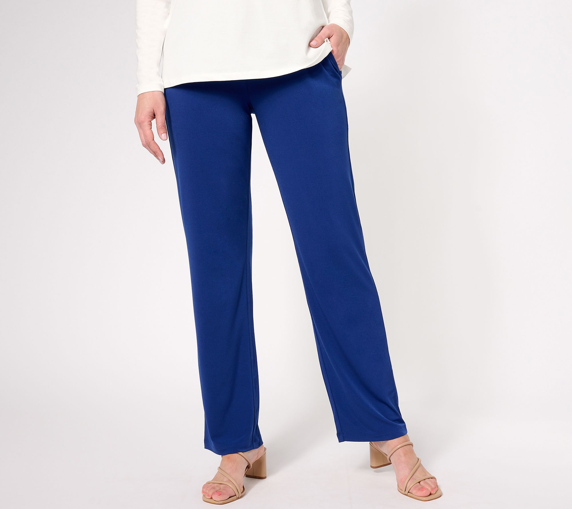 Susan Graver Modern Essentials Pet Liquid Knit Sofia Pants