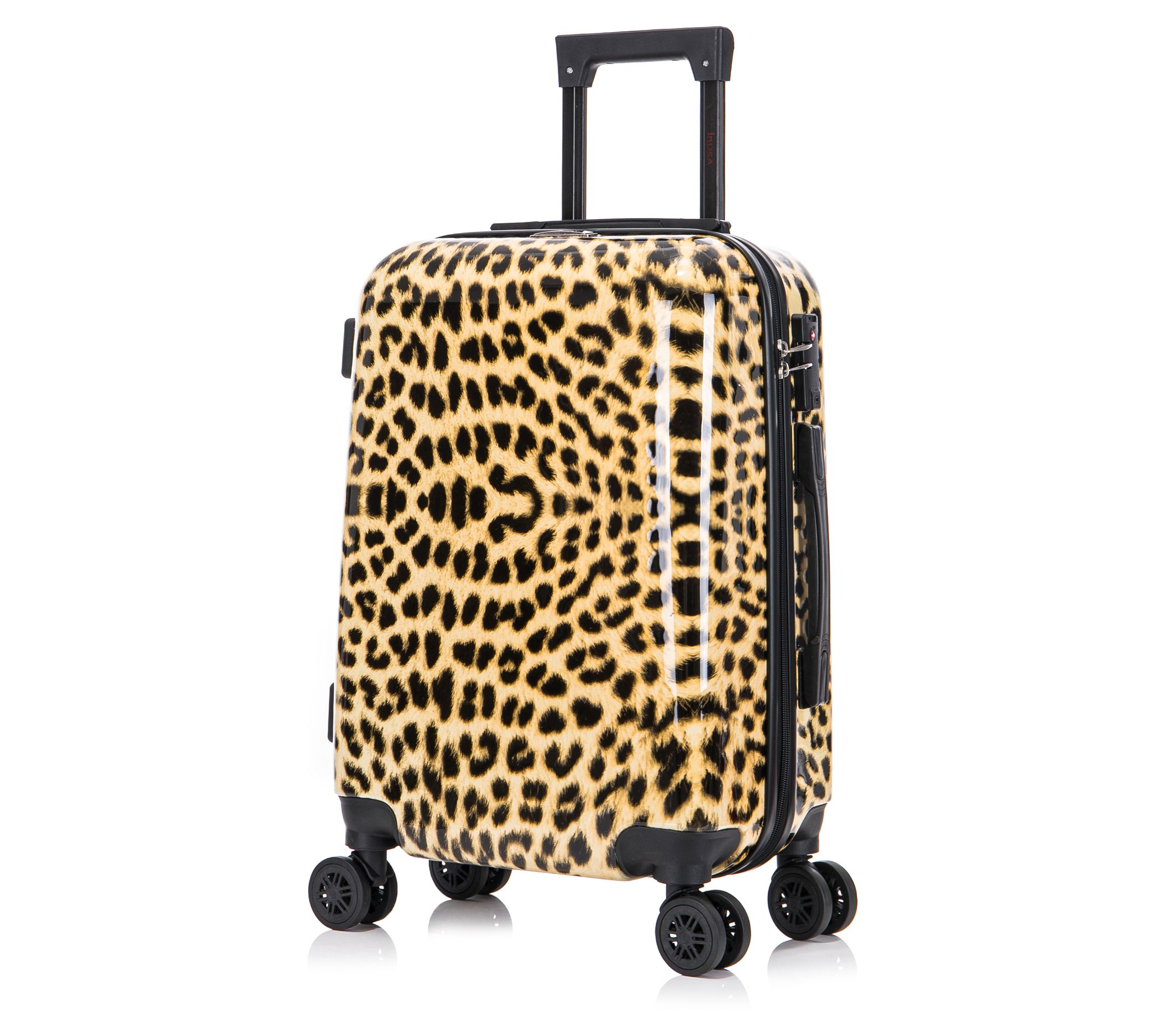 InUSA PRINTS 20"Carry-On Lightweight Hardside Sinner  Cheetah