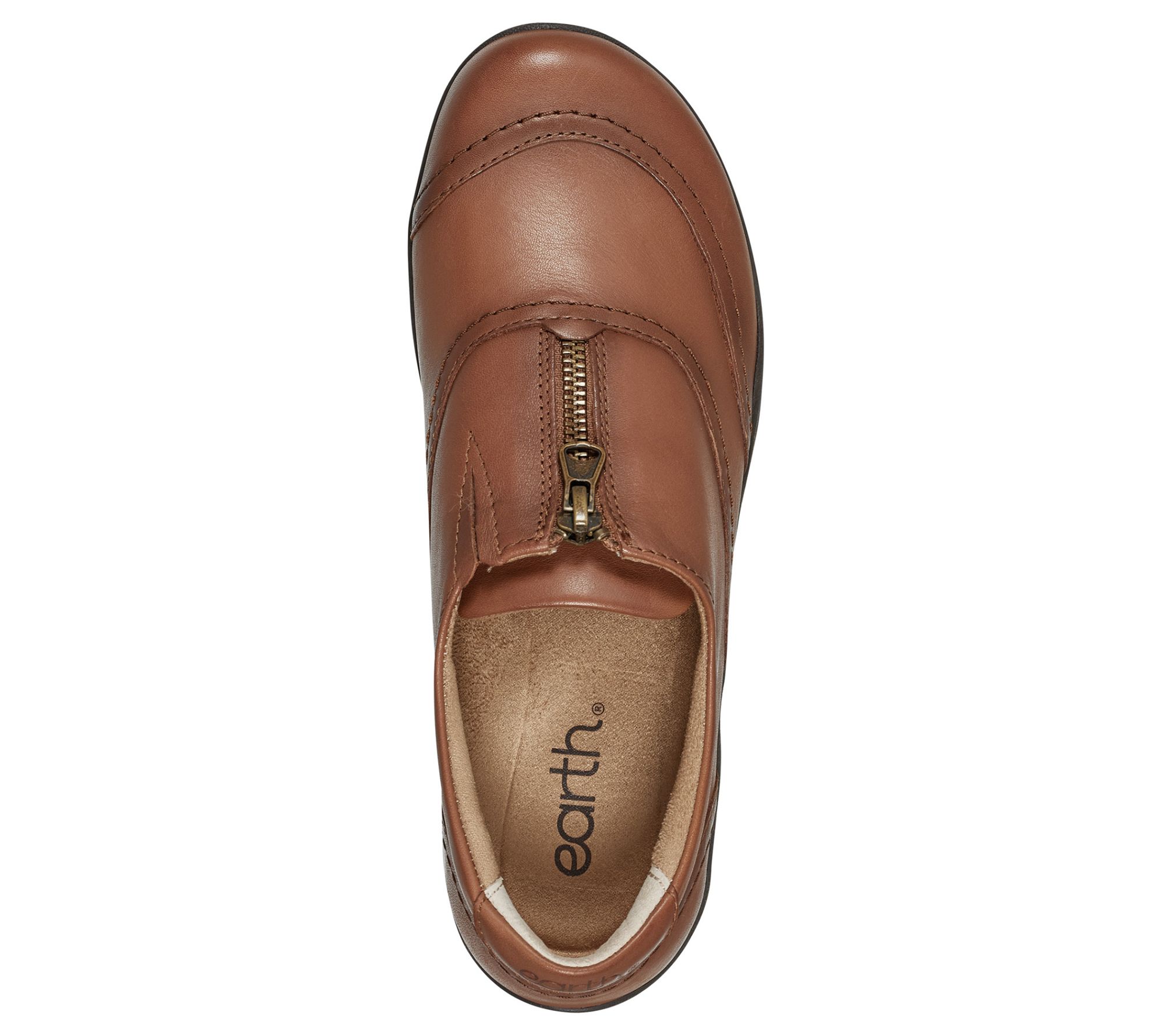 Earth Leather Slip-On- with Zipper Fannie