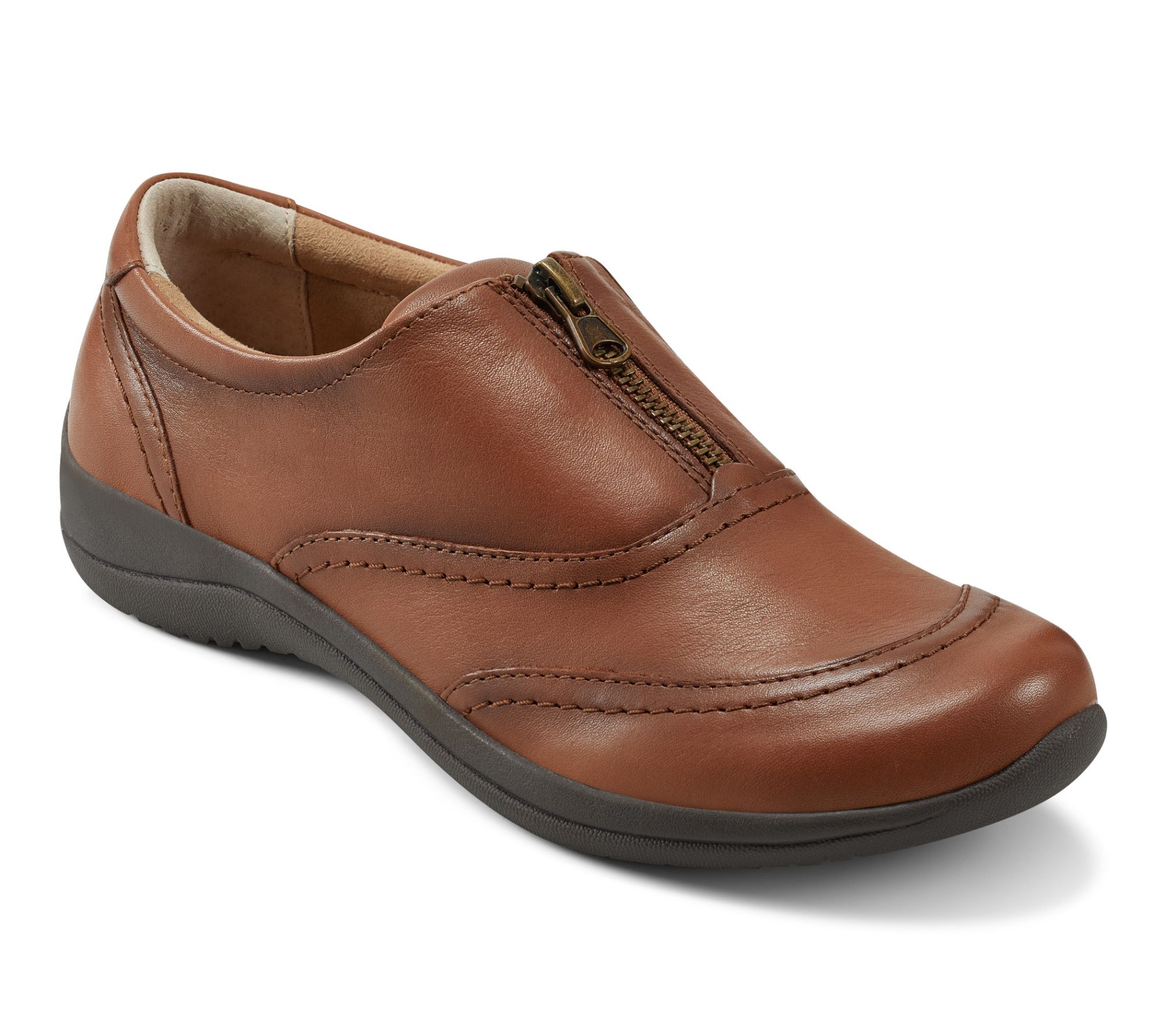 Earth Leather Slip-On- with Zipper Fannie