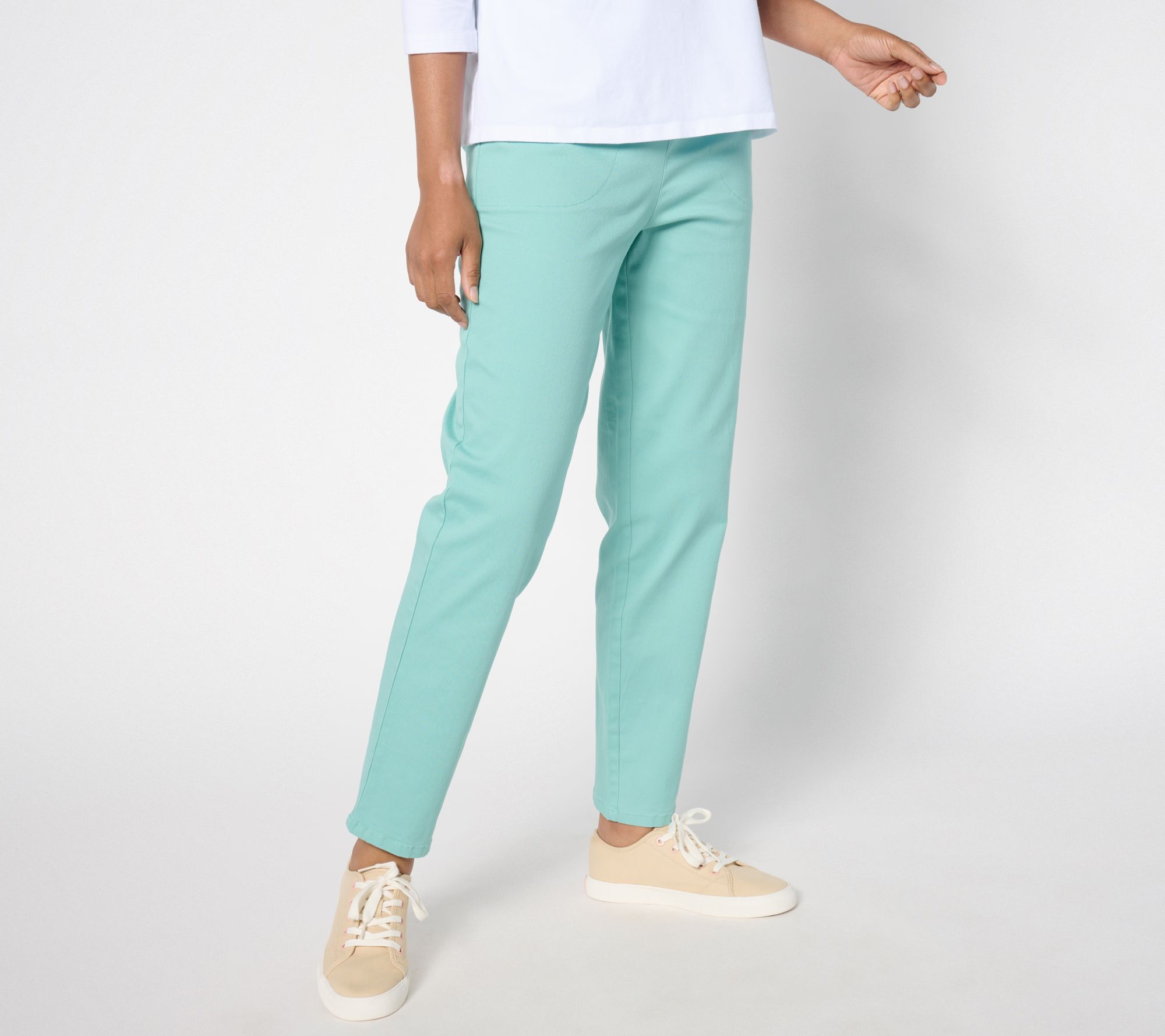 Denim & Co. Original Waist Stretch Regular Side Pocket Pants