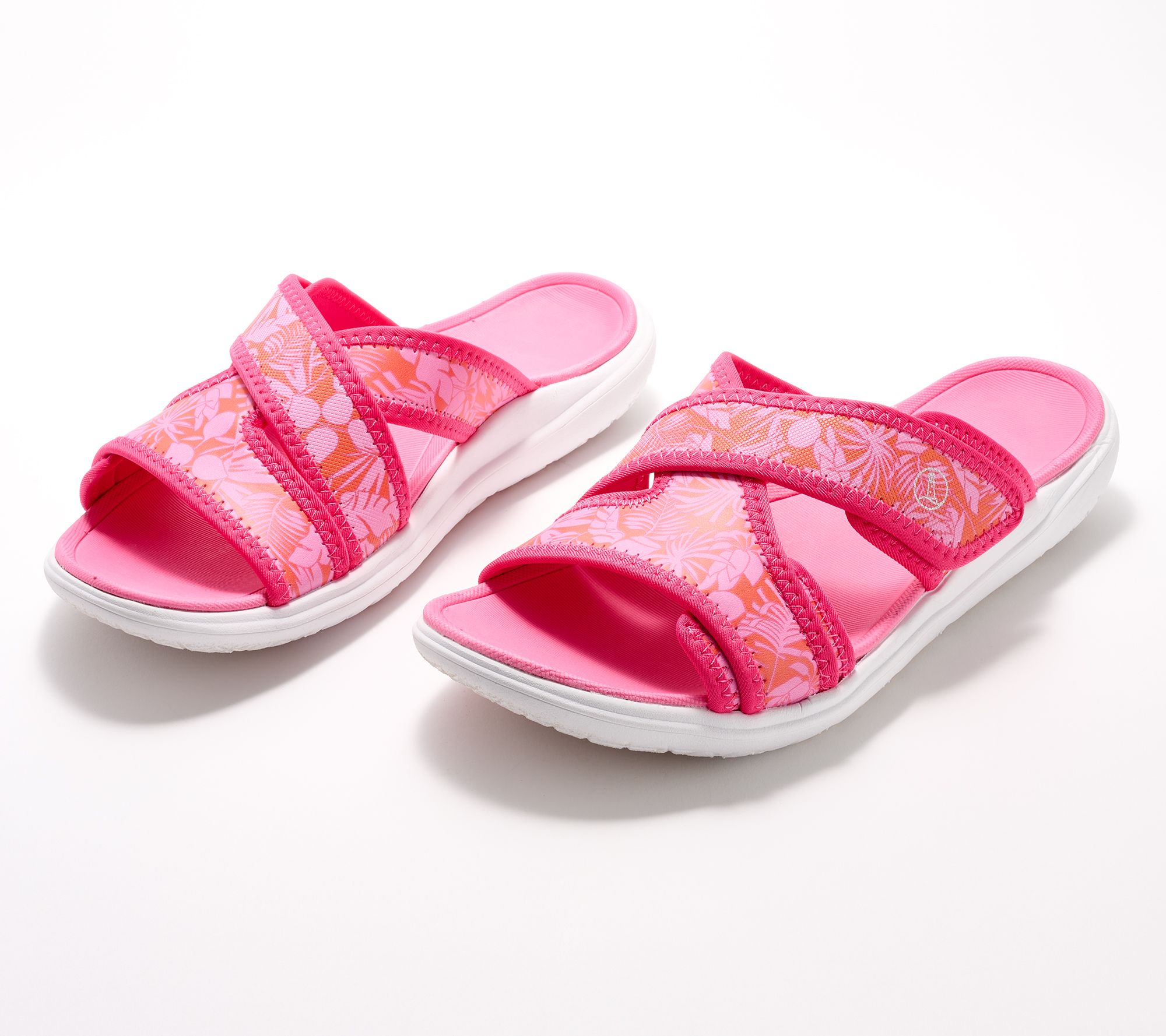 "As Is" Lands' End Adjustable Cross-Band Slide Sandals - Pool Slide