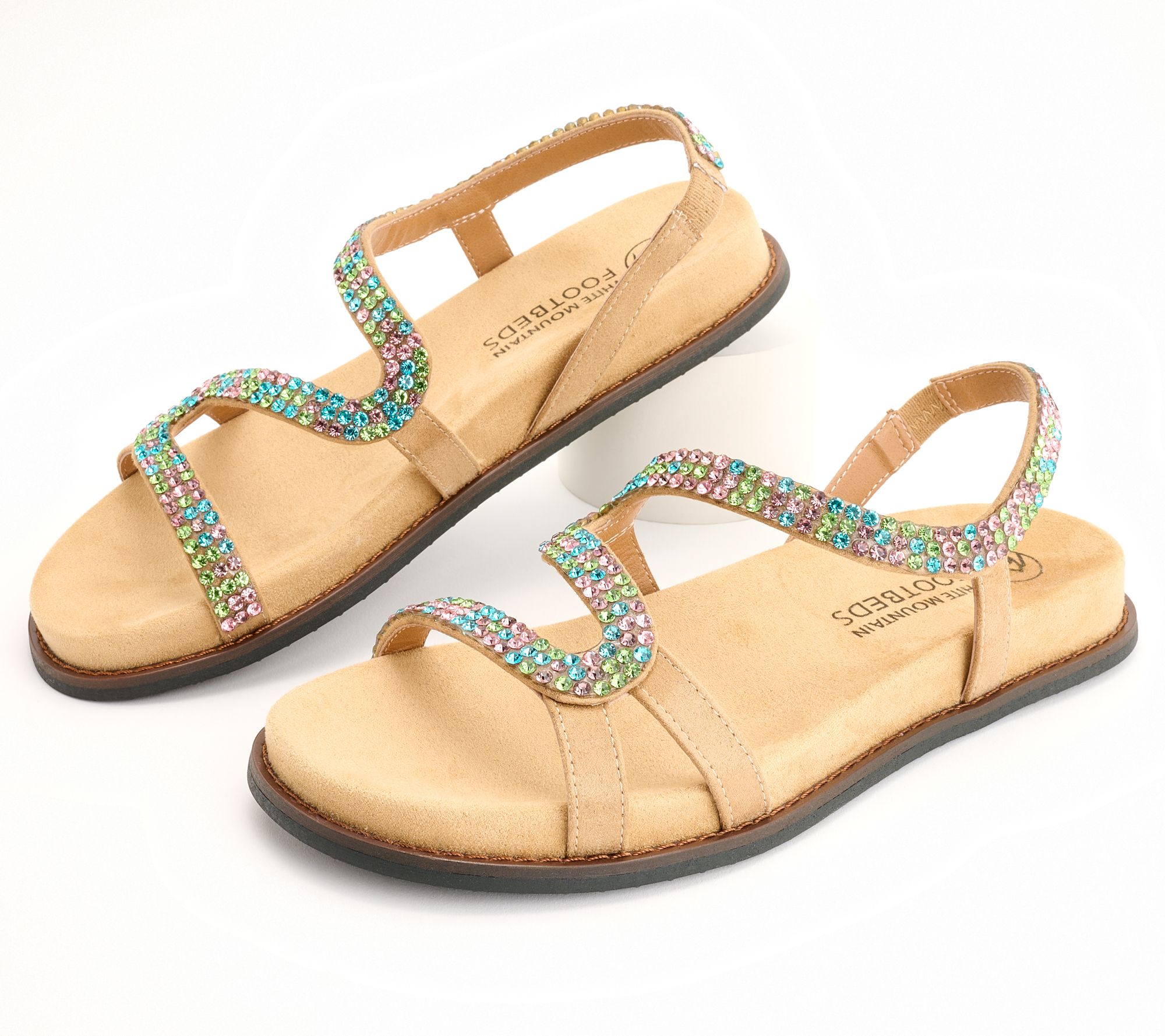 White Mountain Embellished Sandals - Majorette - QVC.com