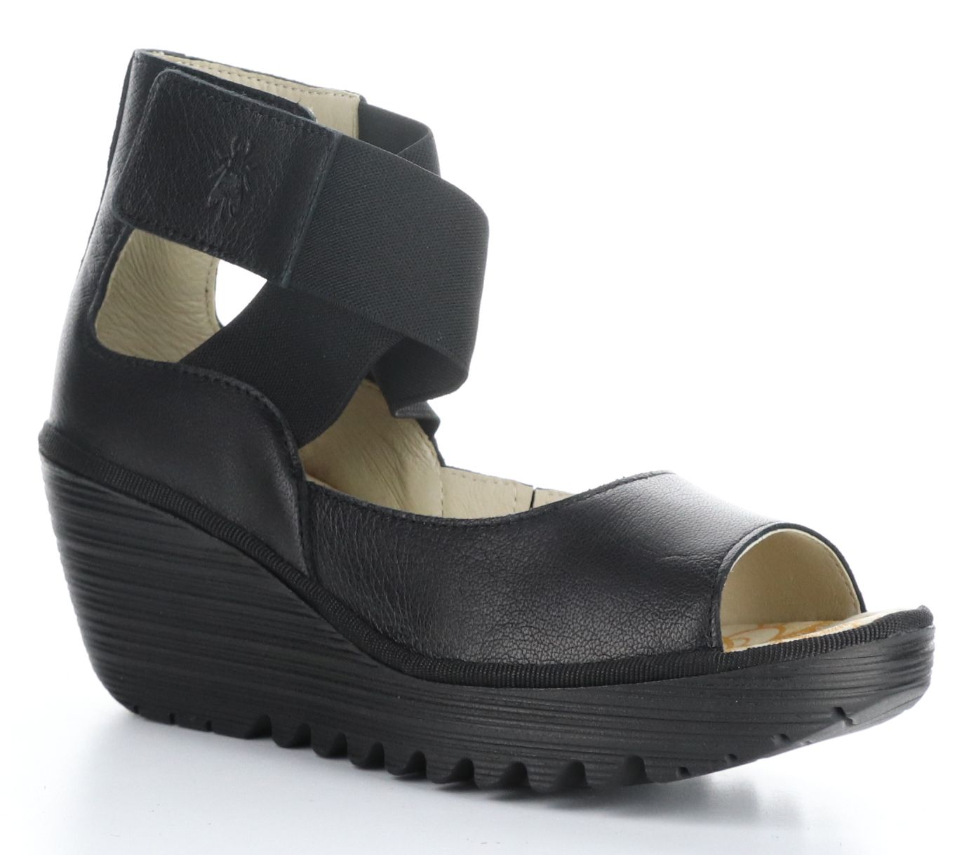 Fly london sales black wedge