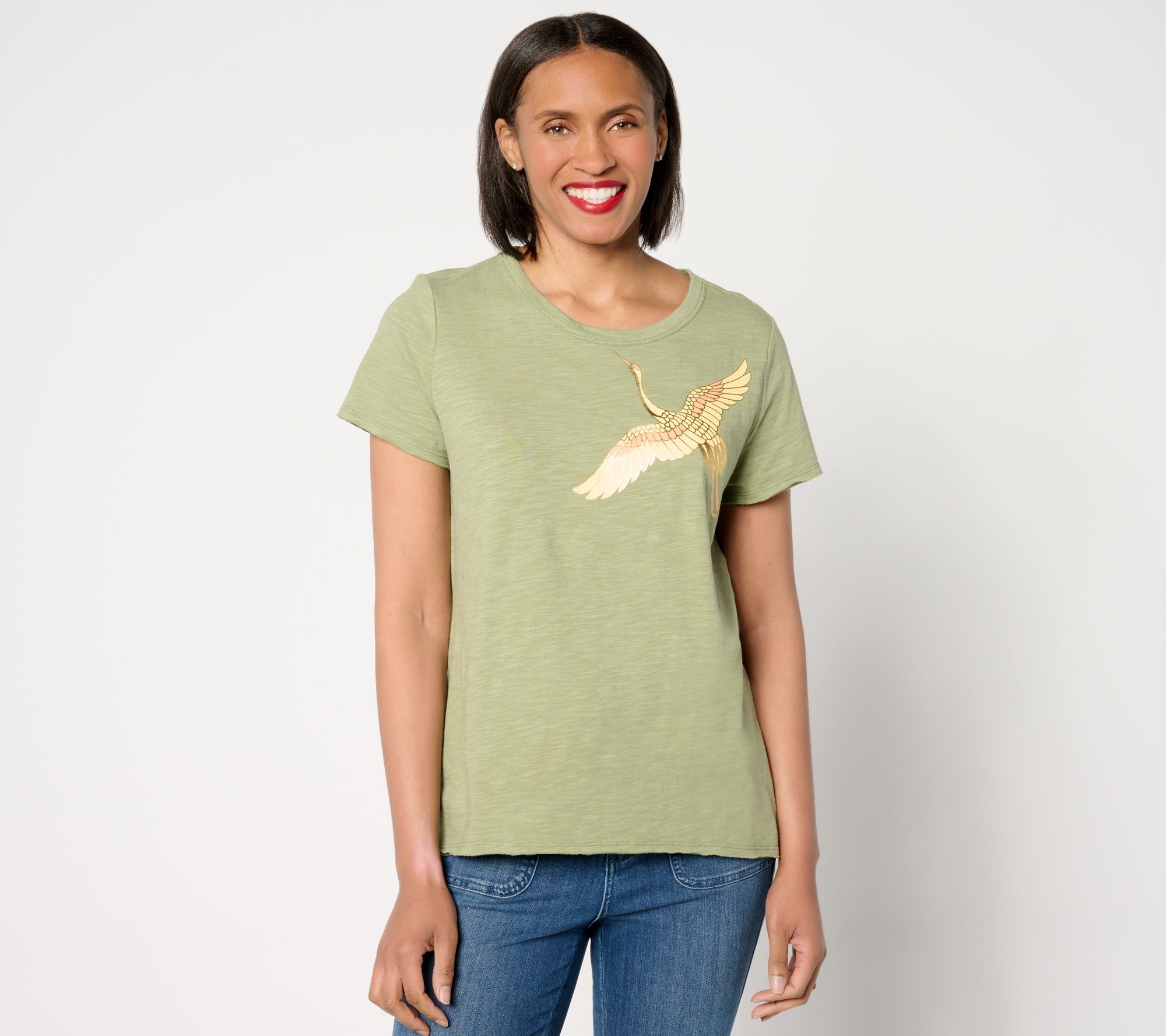 Studio Park x Amy Stran Slub Jersey Crewneck Graphic T-Shirt