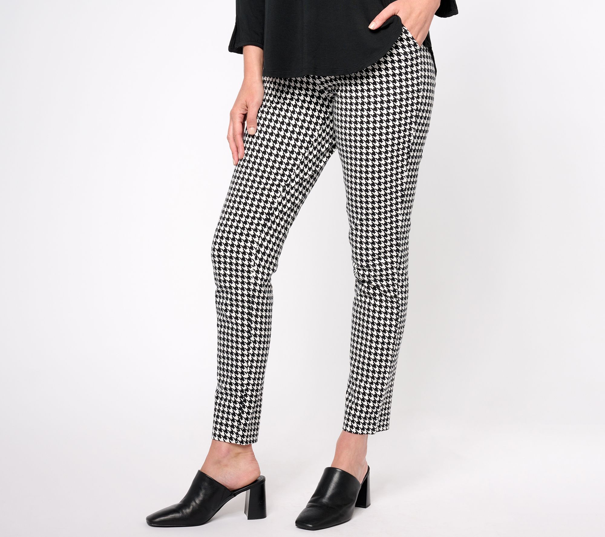 "As Is" Denim & Co. Duo Stretch Regular Any Day Slim Straight Pants