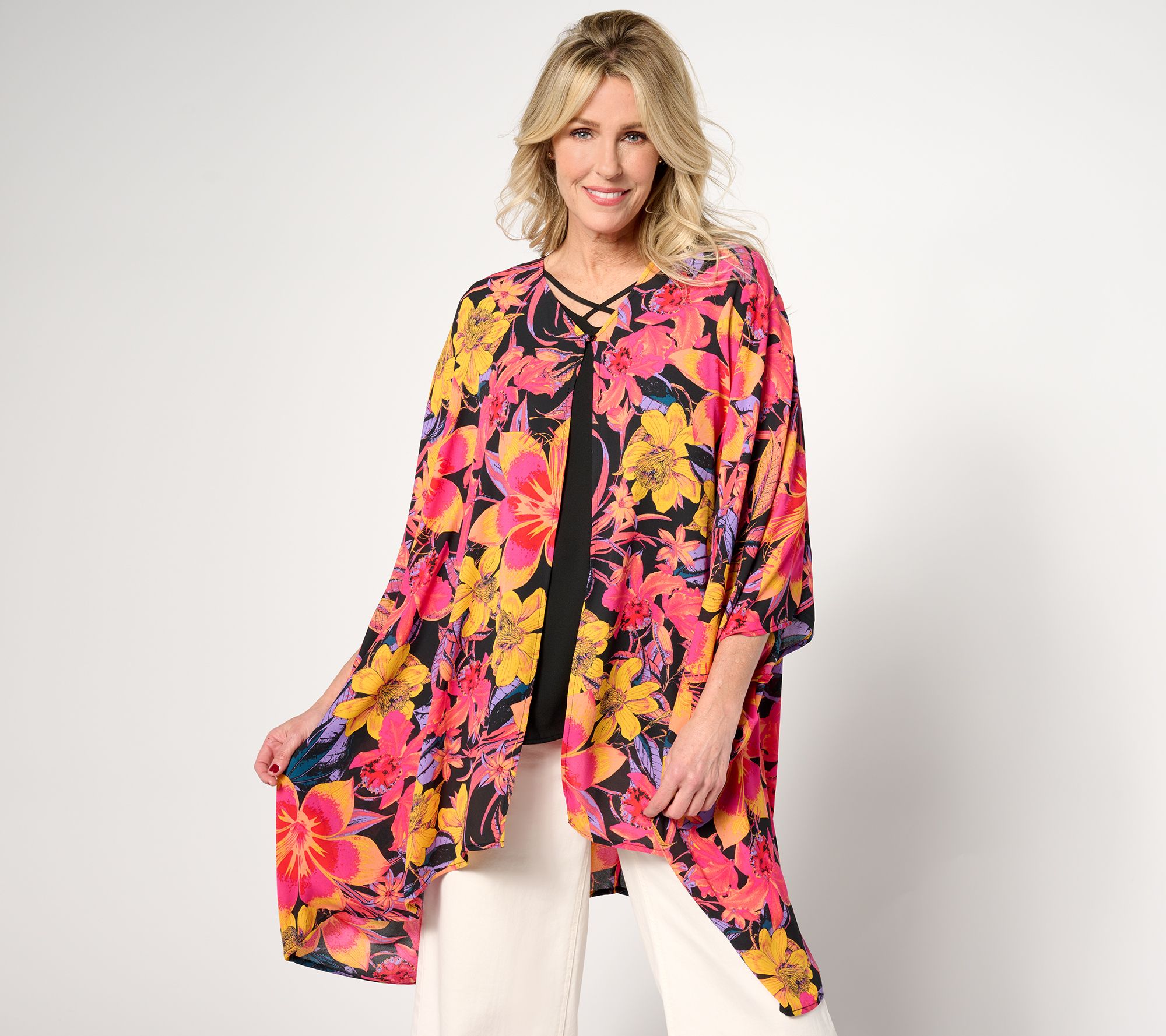 BEAUTIFUL by Lawrence Zarian Petite Printed Topper