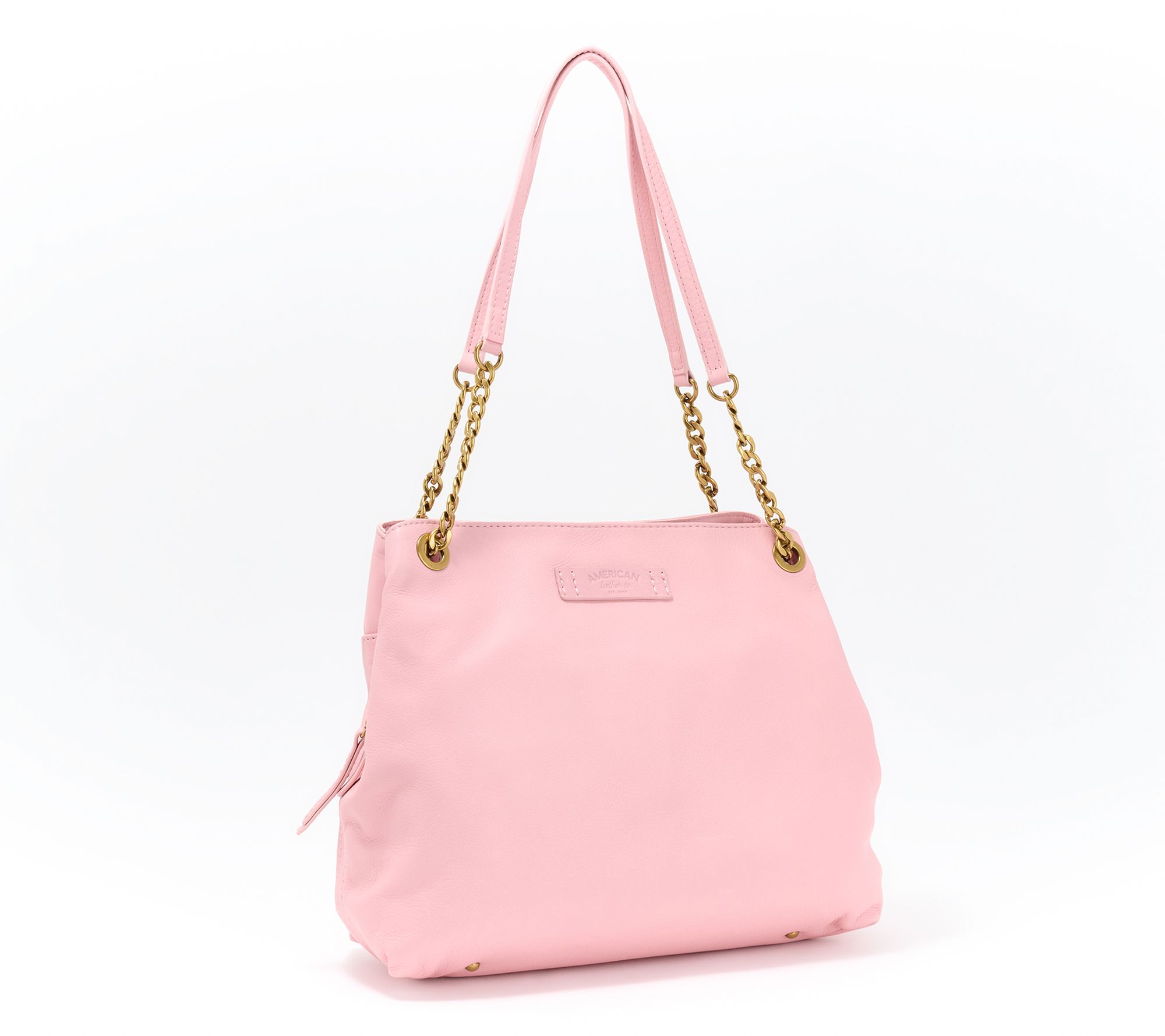 American Leather Co. Brisben Leather Chain Shopper Bag