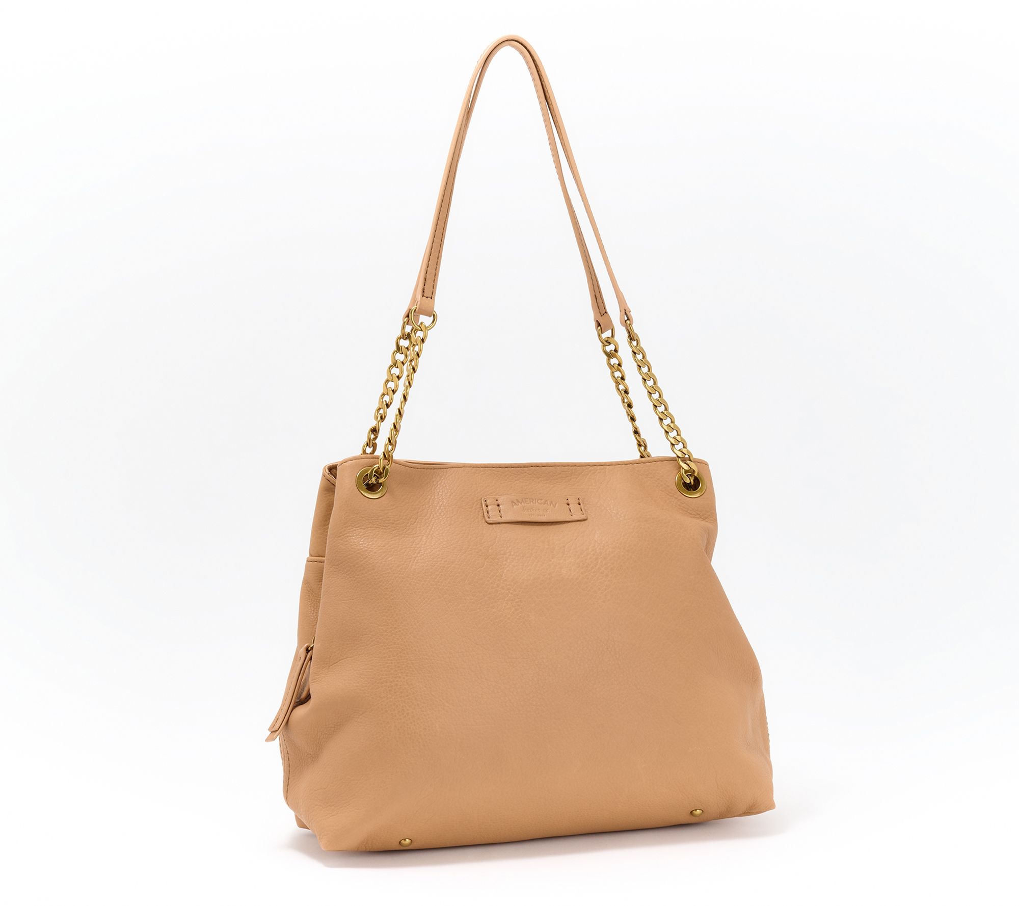 American Leather Co. Brisben Leather Chain Shopper Bag