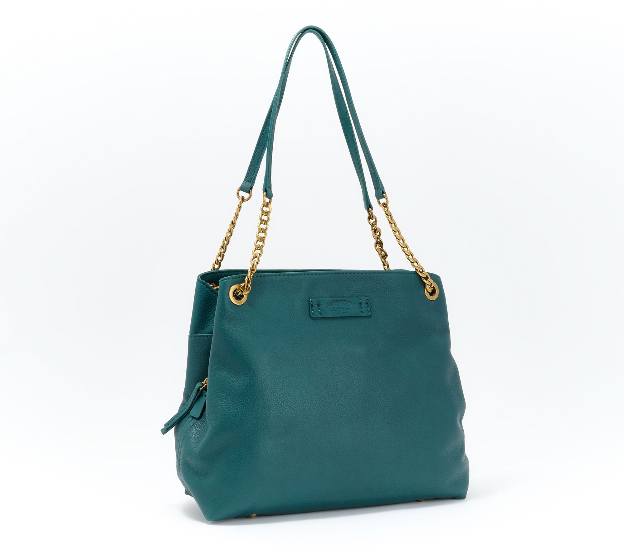 American Leather Co. Brisben Leather Chain Shopper Bag